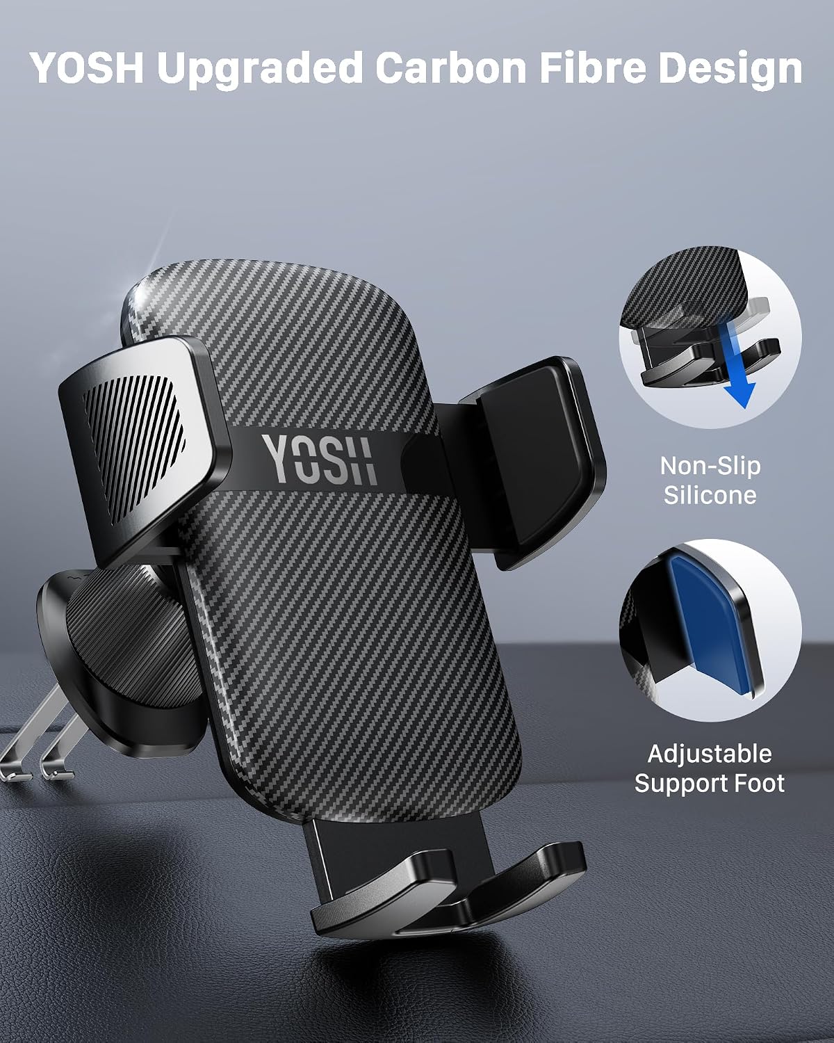 Thumbnail 1 de YOSH Car Phone Holder 360° rotation for iPhone