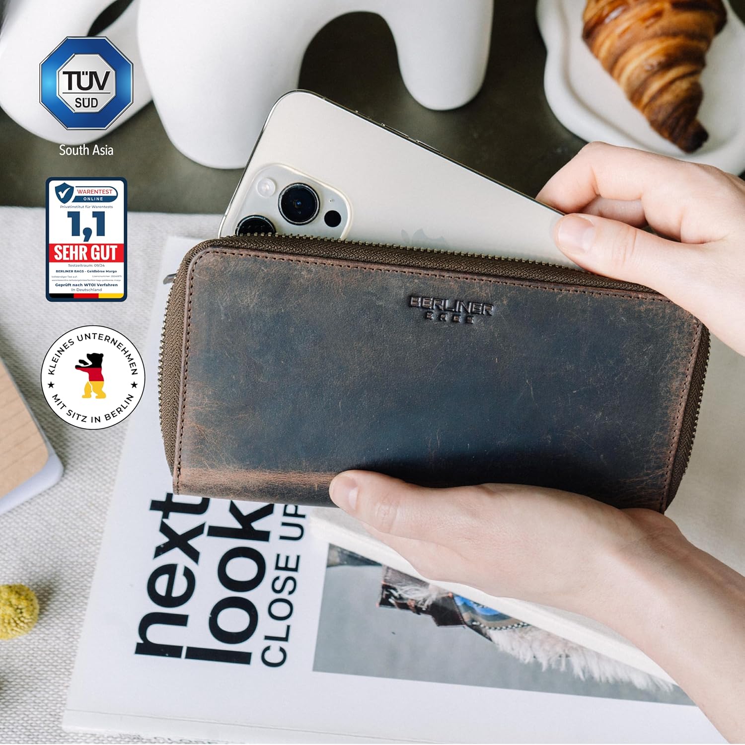 Thumbnail 2 de Berliner Bags Margo Vintage-Geldbörse mit RFID