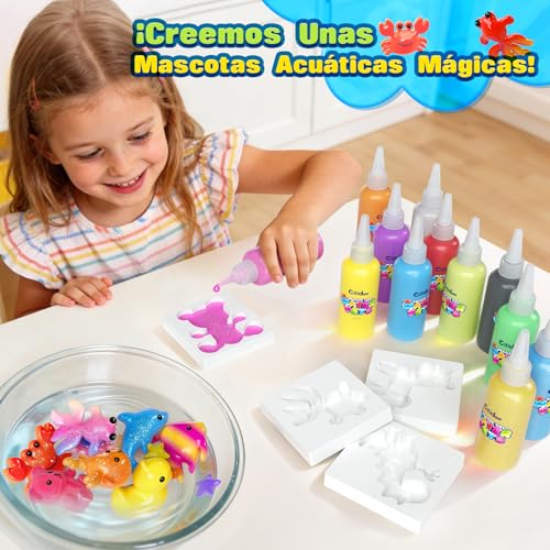 Detalle 2 de Coodoo Aqua Gelz Set: Juguete de Gel de Agua Mágico 3D DIY
