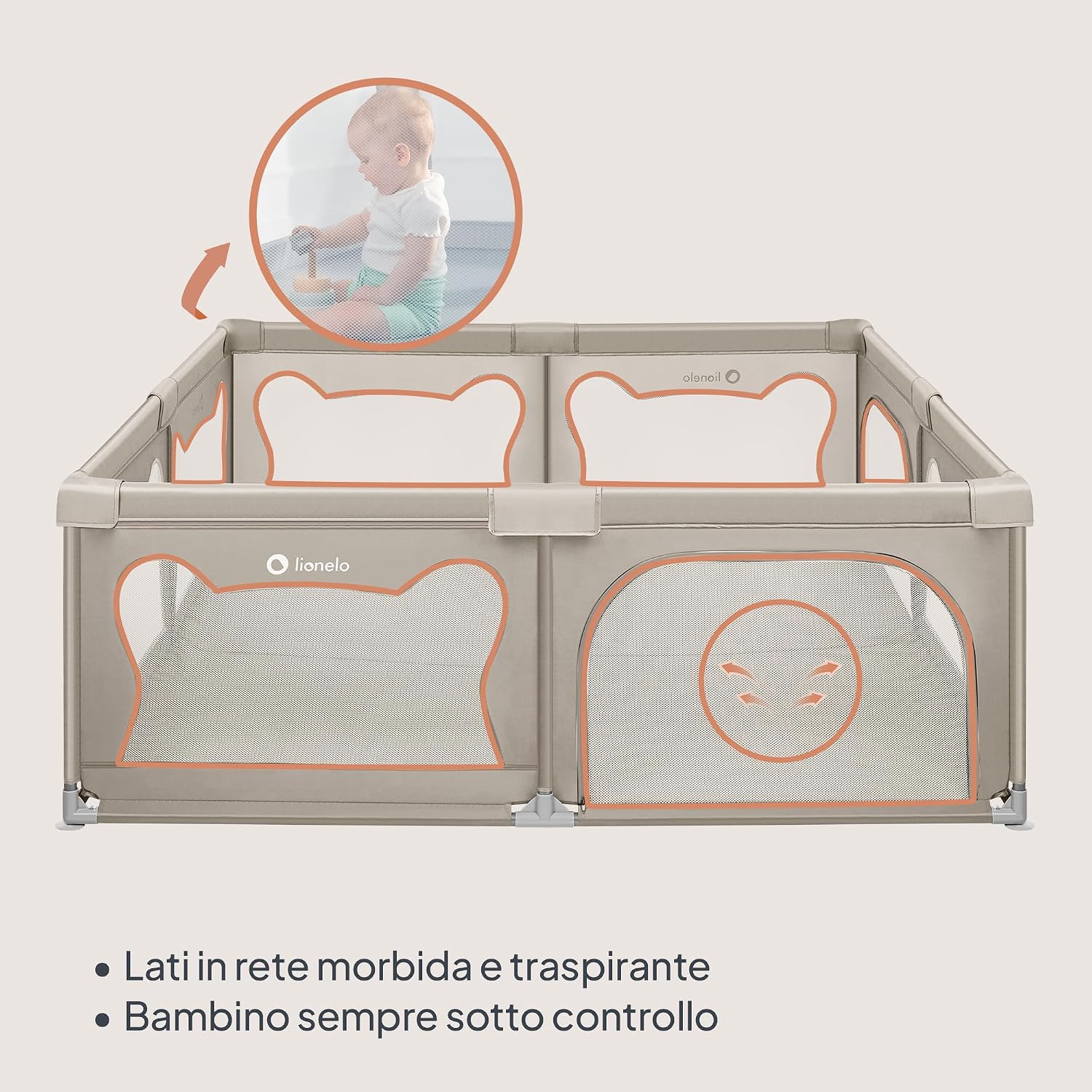 Thumbnail 3 de LIONELO WILLOW XL Box Pieghevole per Bambini 0-48 Mesi: spazio ampio, sicurezza e praticità