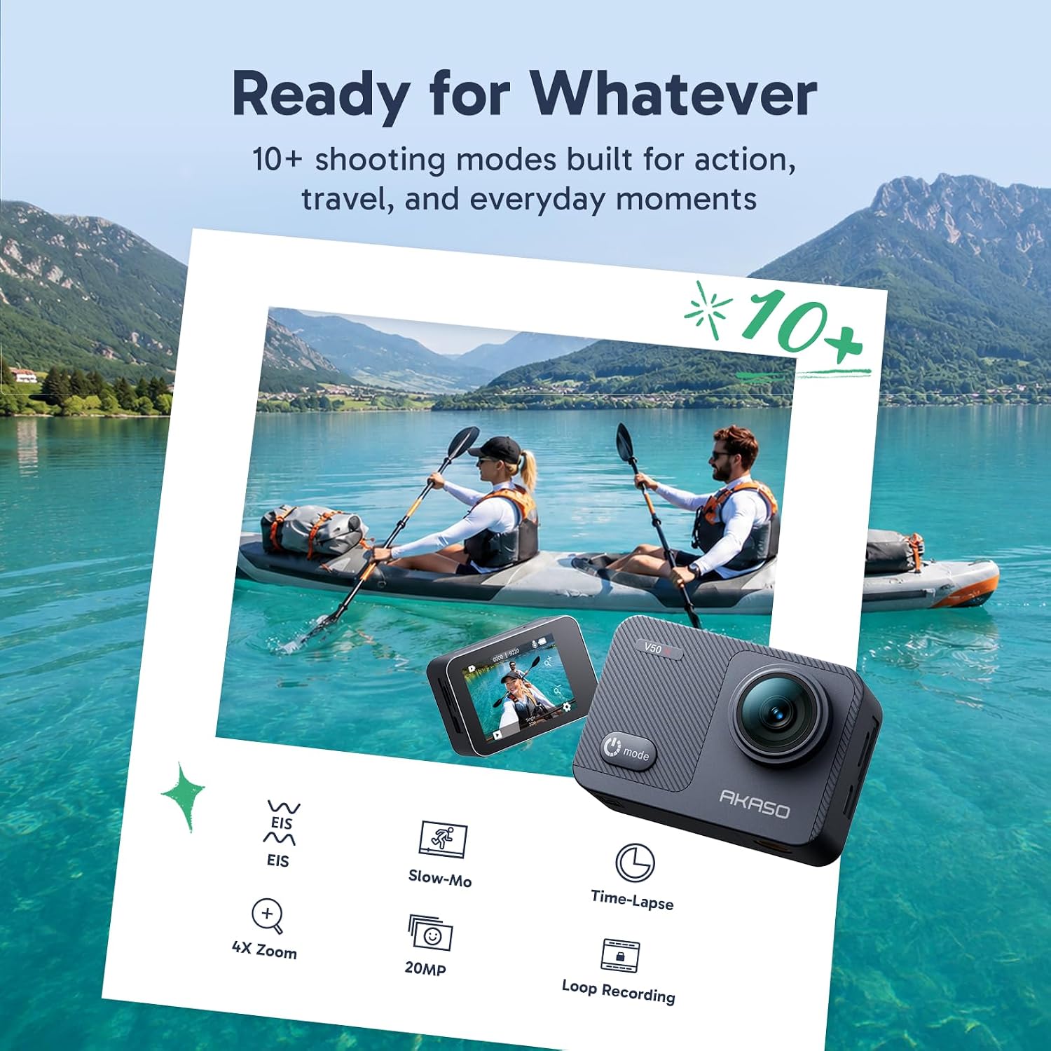 Thumbnail 6 de AKASO V50 X 4K action camera with 64GB