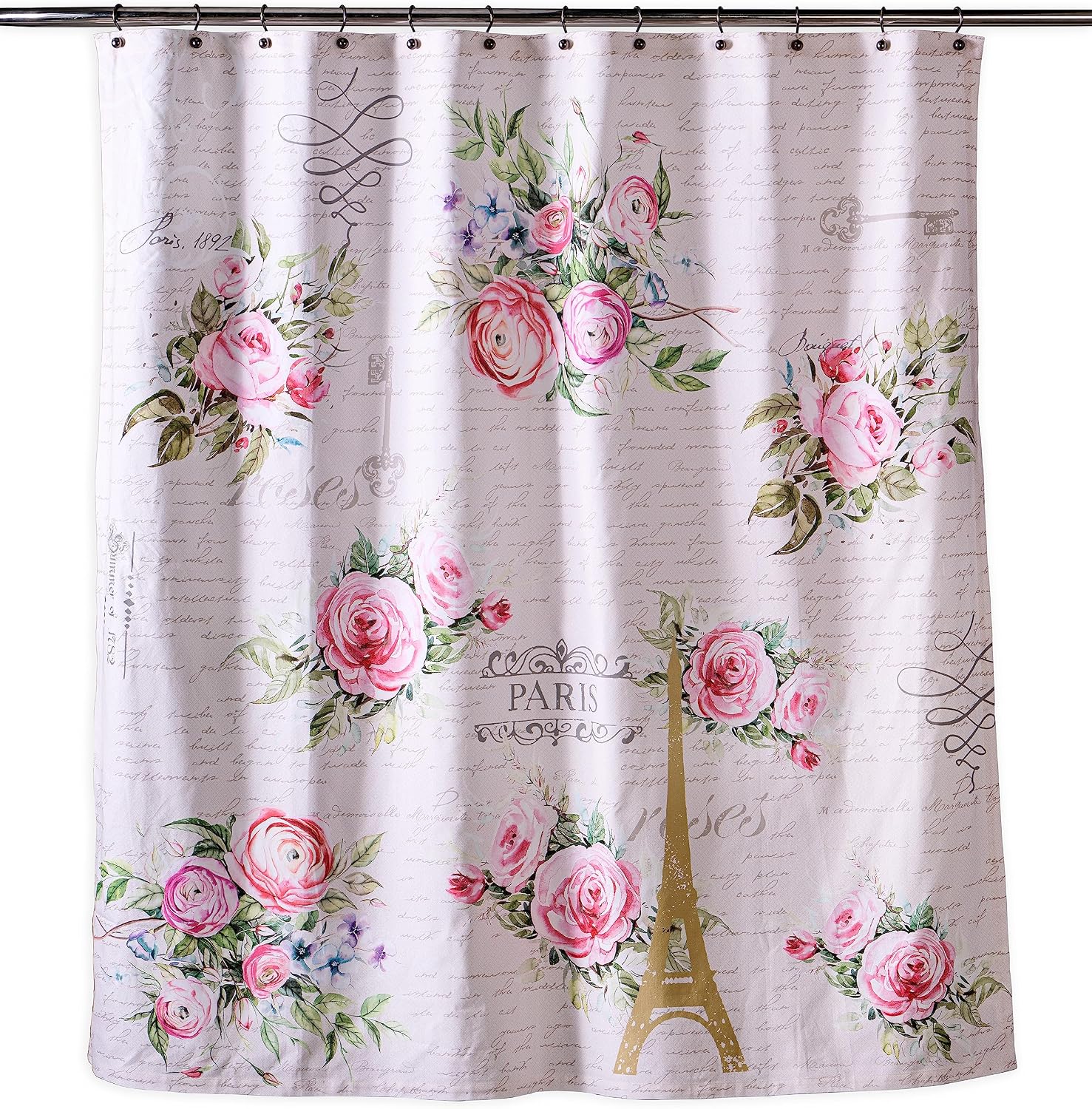 Detalle de Maison d'Hermine Cotton Shower Curtain, 100% Cotton