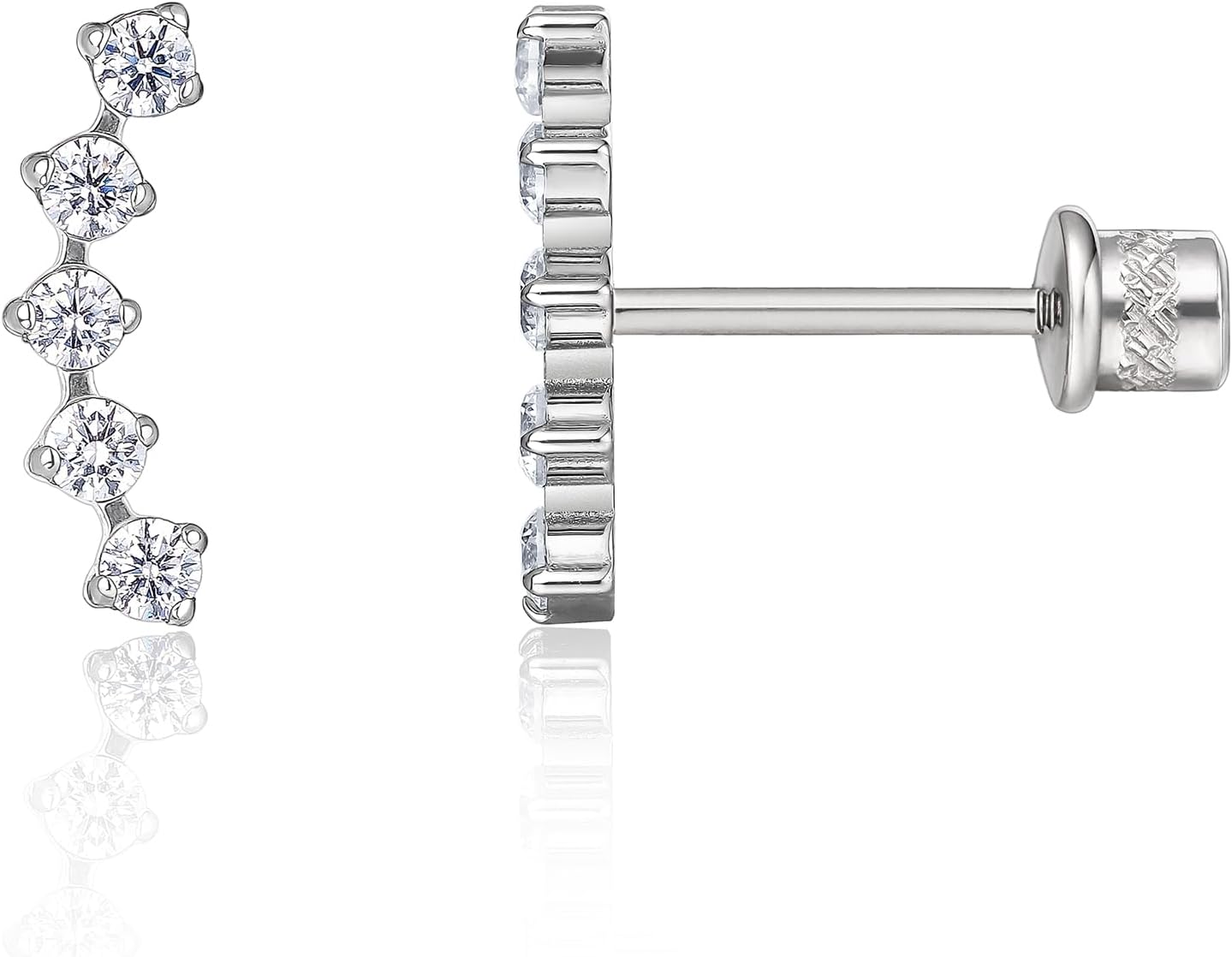 Detalle de Limerencia G23 Titan Ohrstecker mit Schraubverschluss – hypoallergen, nickelfrei