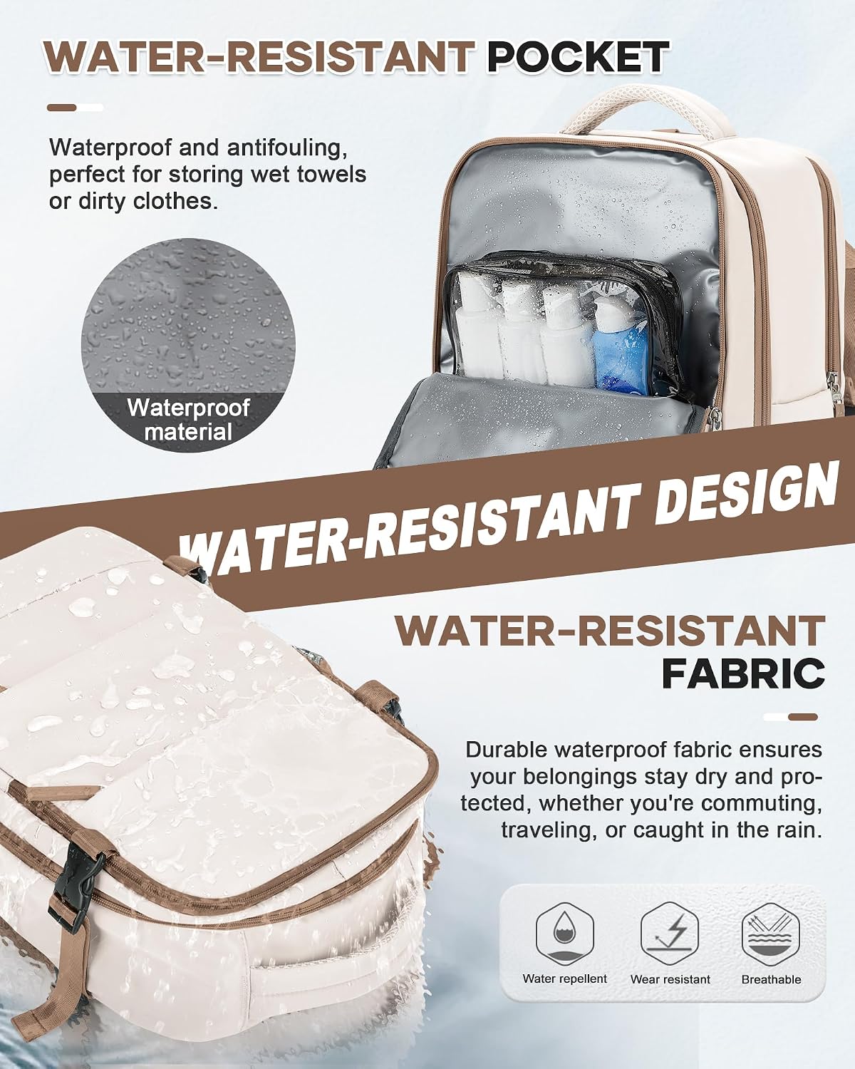 Detalle de HPLQQ Vacuum Backpack Travel Bag with Pump – Ryanair and Easyjet underseat cabin backpack (40x30x20cm)