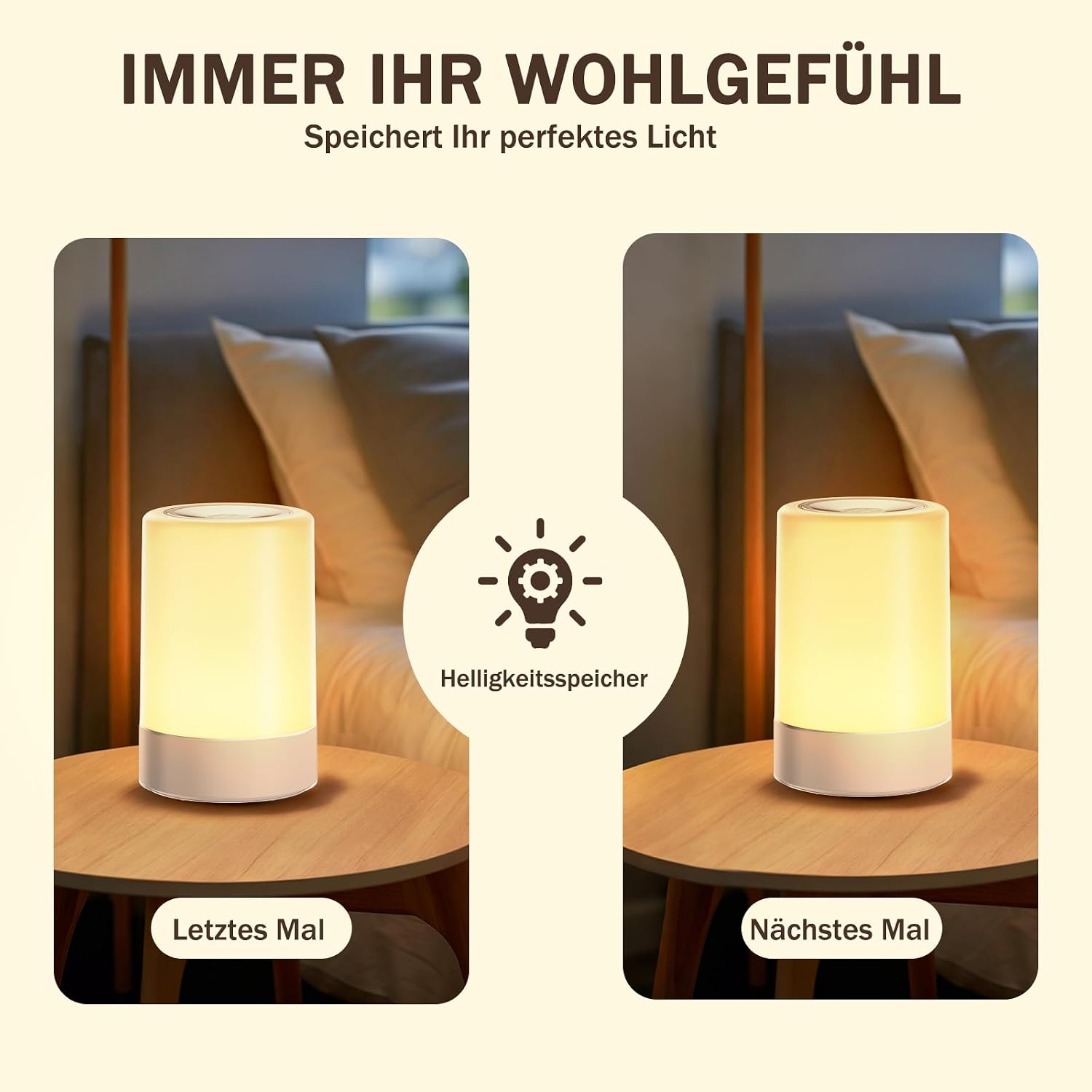 Thumbnail 4 de G Keni LED Nachttischlampe Kinder Touch Control dimmbar nachtlicht Baby akku stilllicht nachtlampe USB Wiederaufladbar Lampe (Warmes Hell) [Energieklasse A]
G Keni LED Nachttischlampe Kinder Touch Control dim…