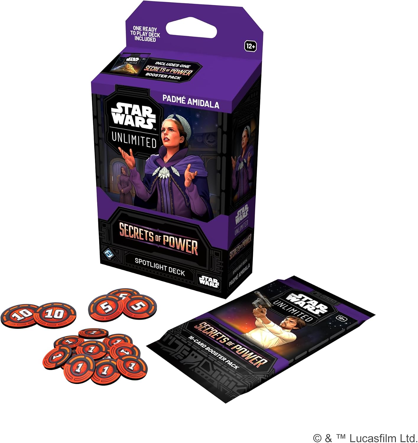 Thumbnail 3 de Asmodee - FFG - Star Wars: Unlimited Secrets of Power — Deck Padmé Amidala (50 cartes) et booster