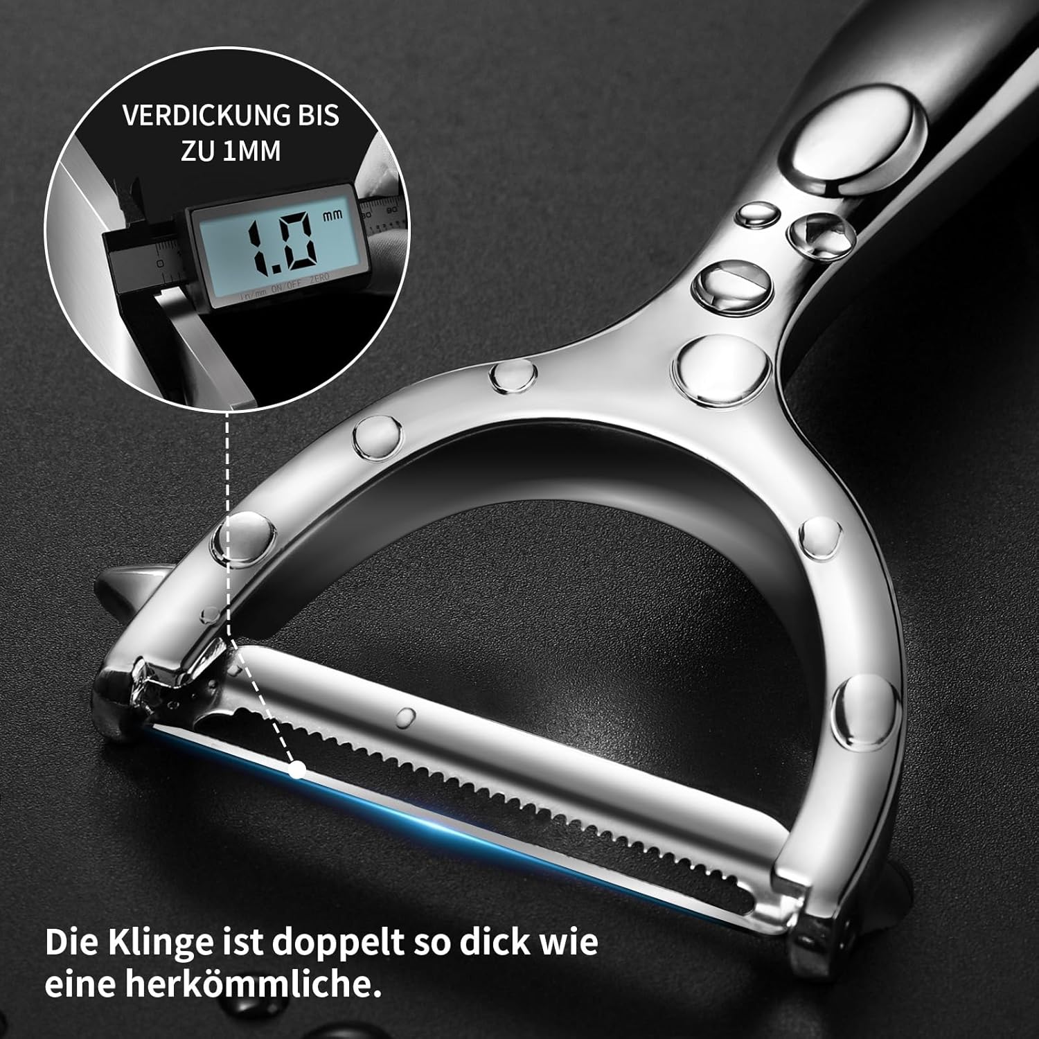 Thumbnail 3 de MAD SHARK Sparschäler-Set 2-teilig (glatte + gezahnte Klinge) aus 304 Edelstahl