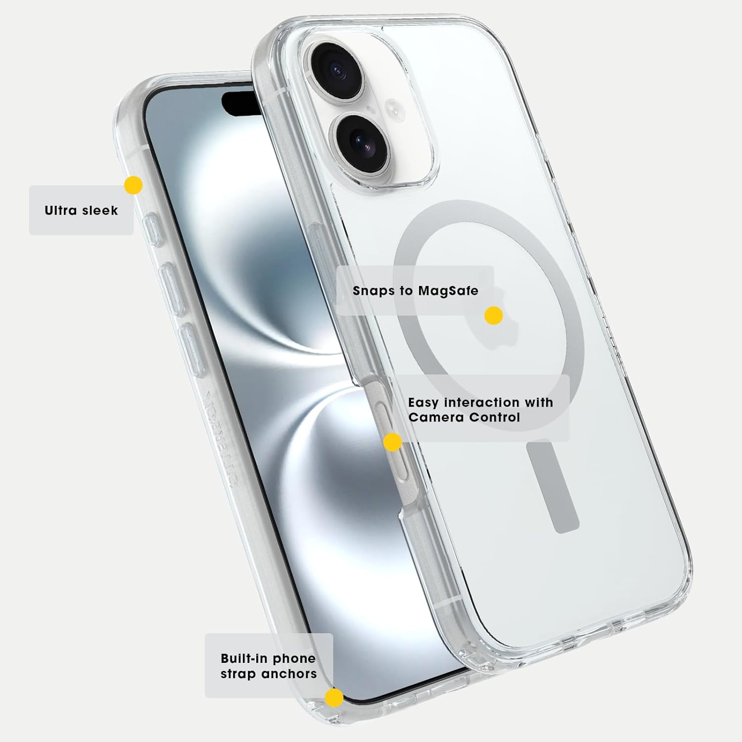Thumbnail 5 de Funda OtterBox Symmetry Series Clear MagSafe para iPhone 16