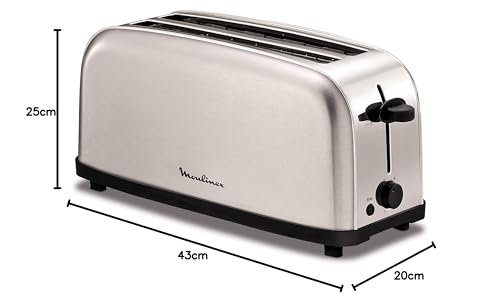 Thumbnail 6 de Moulinex Classic: Tostador de Acero Inoxidable con 2 Ranuras Largas (LS330D) y 6 Niveles de Tostado