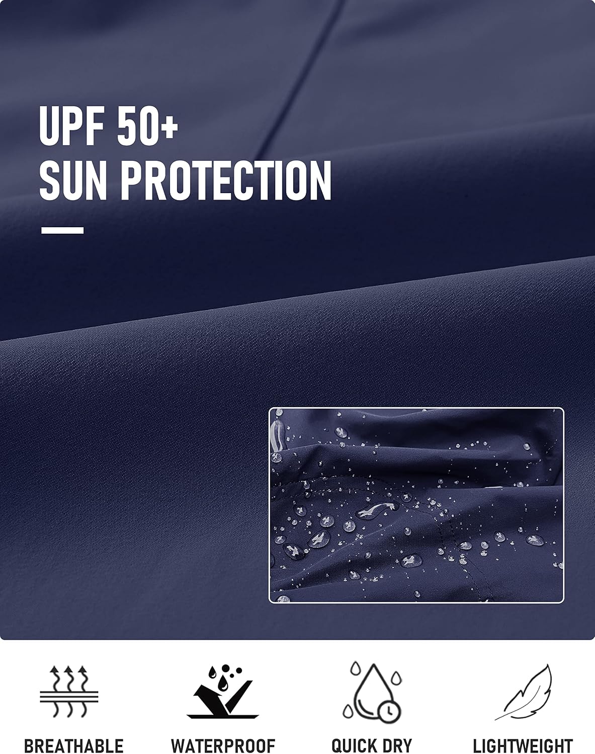 Thumbnail 5 de MoFiz Capri Pants for Women: Lightweight “Ice Cool” Cargo Capris with UPF 50+ & Zipper Pockets
