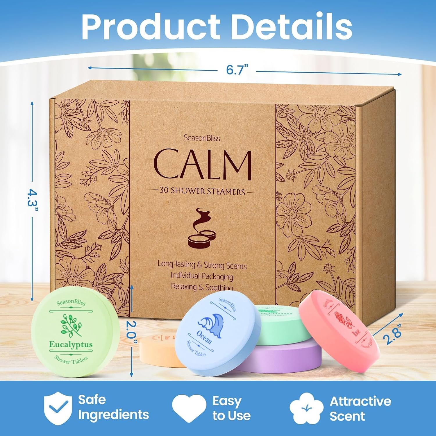 Thumbnail 1 de SeasonBliss Shower Steamers, 6 Scents
