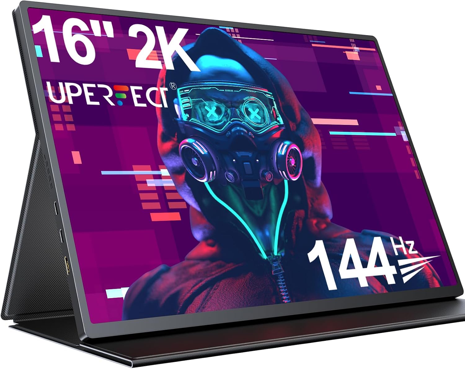 Detalle de UPERFECT 2K 144Hz QLED da 16 pollici portatile con USB-C e mini HDMI (VESA)