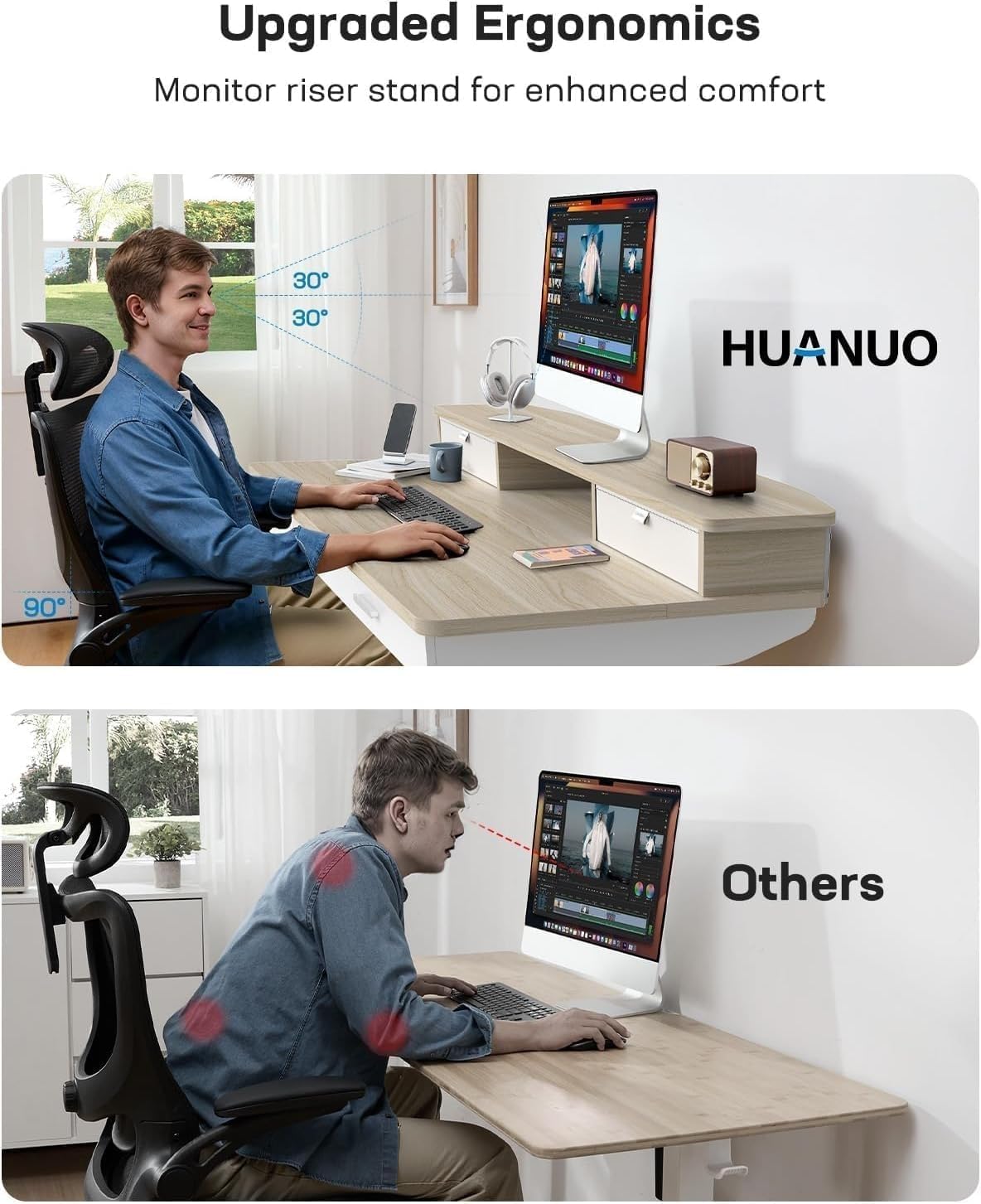 Thumbnail 6 de HUANUO Electric Standing Desk, 48 x 30 Inch