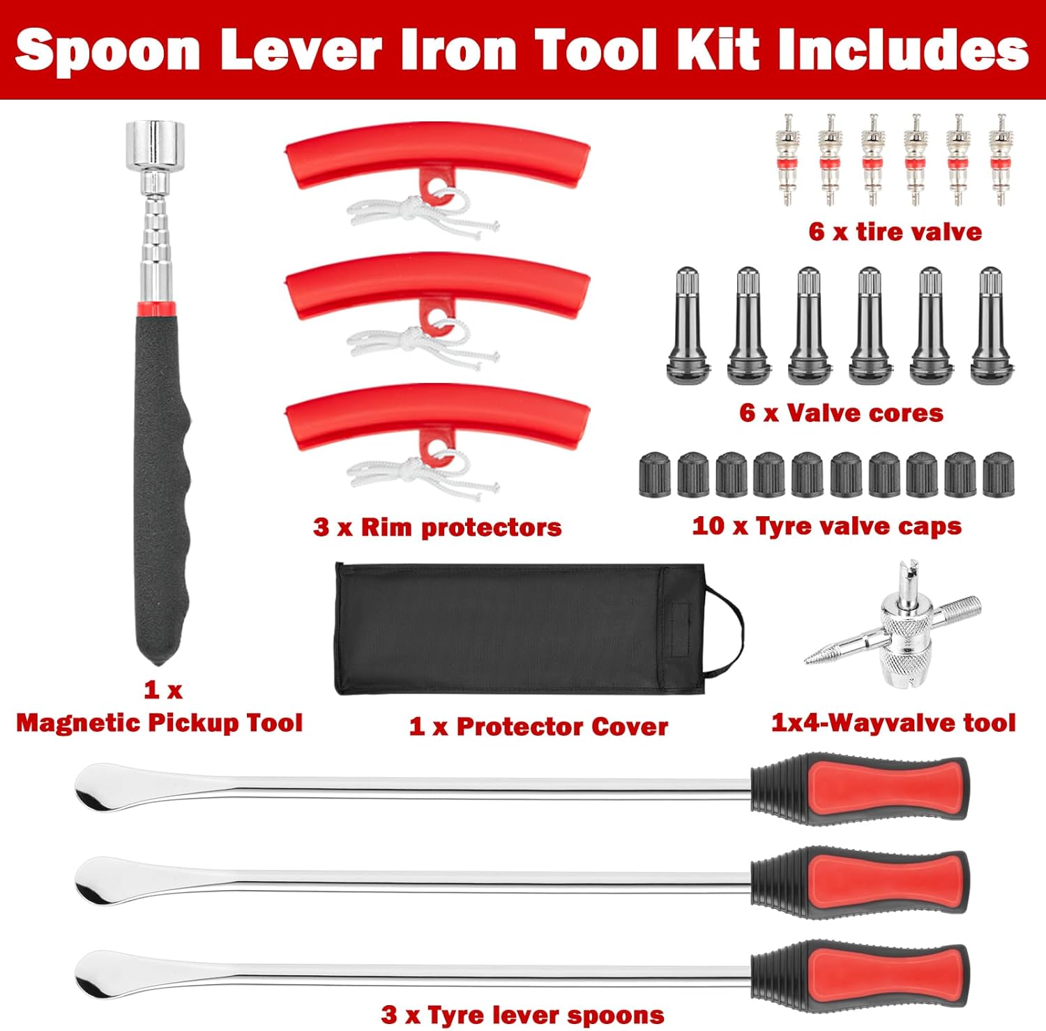 Thumbnail 4 de Fenghome 31-piece tyre lever tool set for motorbike, car and bike repairs