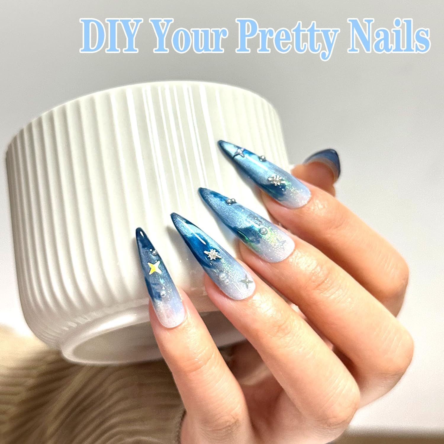 Thumbnail 5 de senvenski MY1-009 Gelei Glas Cat Eye-gelnagellak blauw, 15 ml