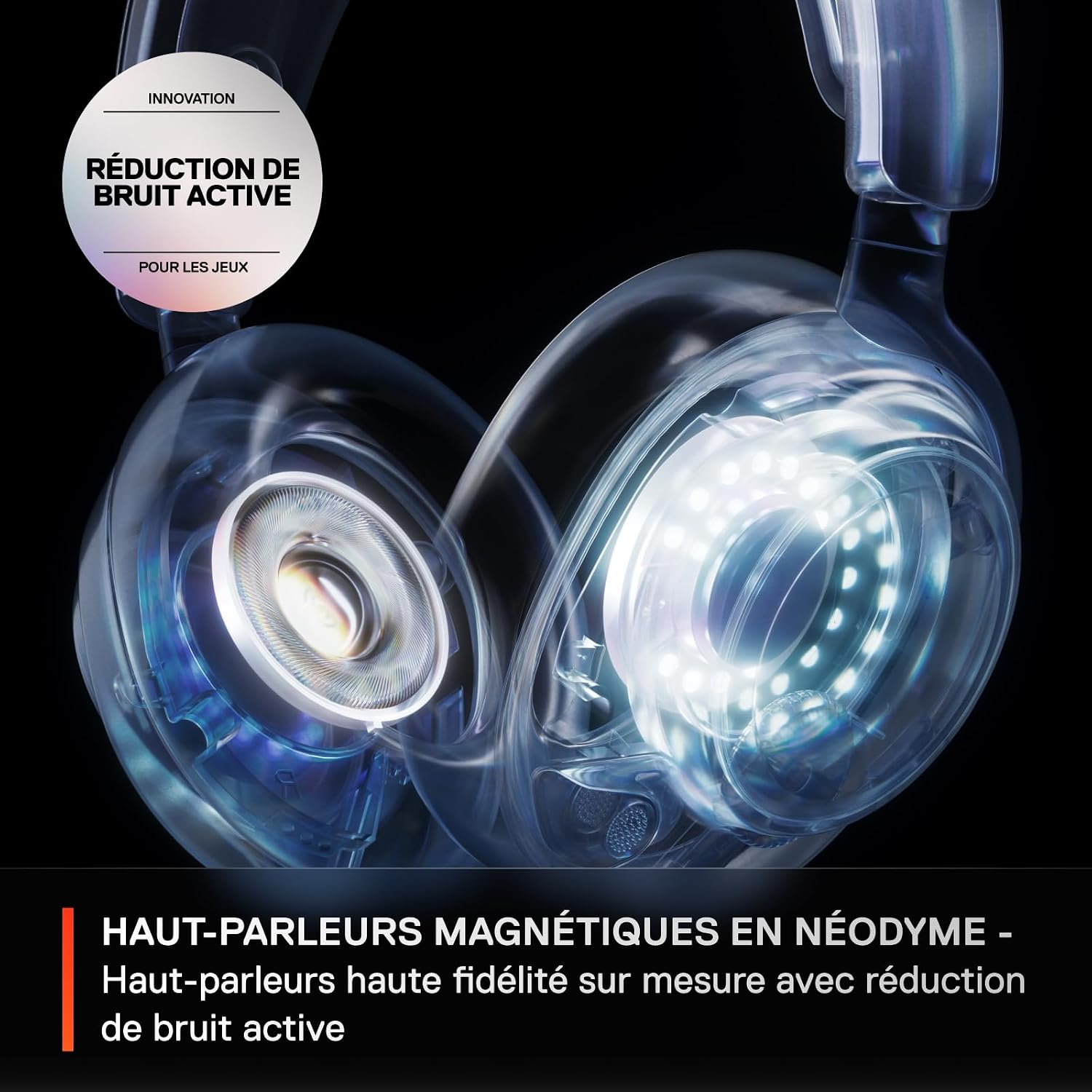 Detalle de SteelSeries Arctis Nova Pro Wireless – Casque gaming multi-système avec ANC et double batterie