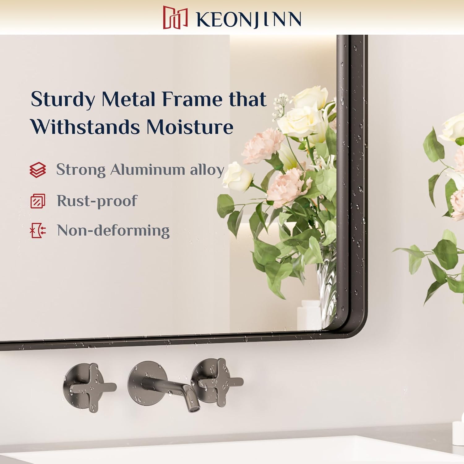 Thumbnail 6 de Keonjinn Black 20 x 30 Inch Bathroom Mirror