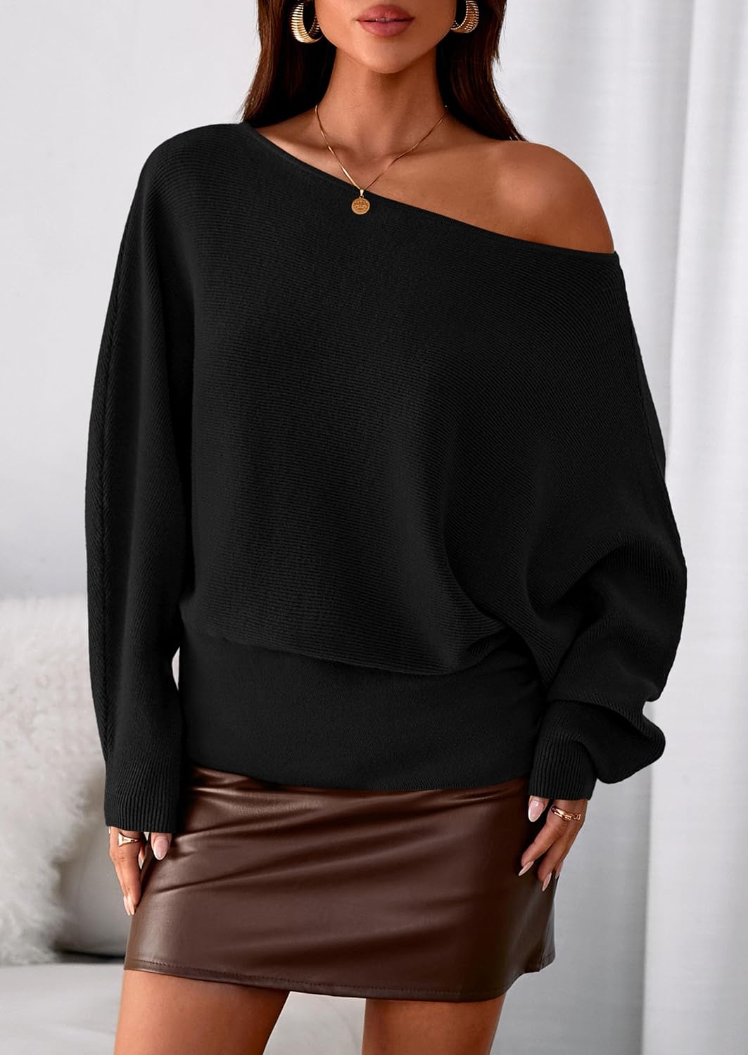 Detalle 2 de PRETTYGARDEN Off The Shoulder Sweater
