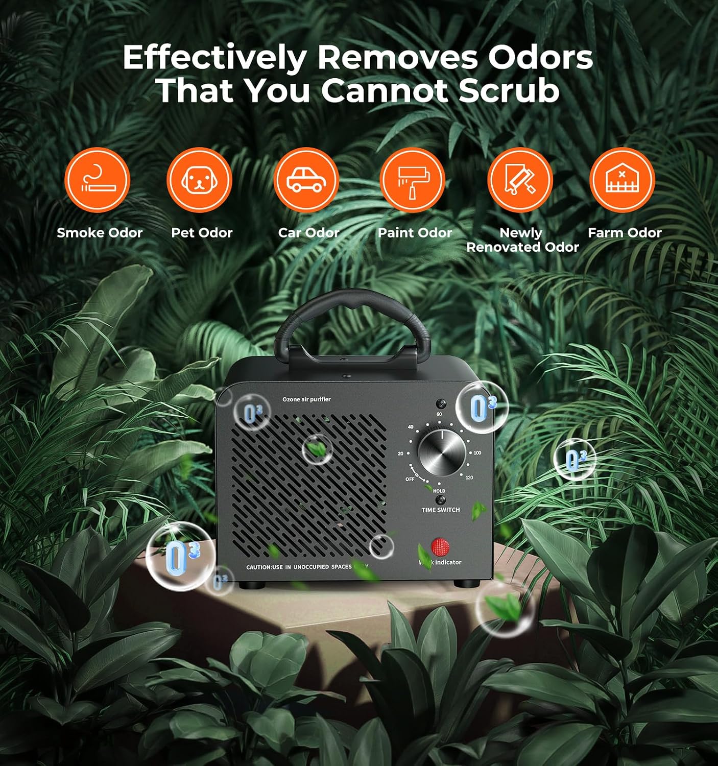 Detalle 2 de Ozone Generator 48,000mg Commercial Ozone Machine for 4000 sq ft 🌬