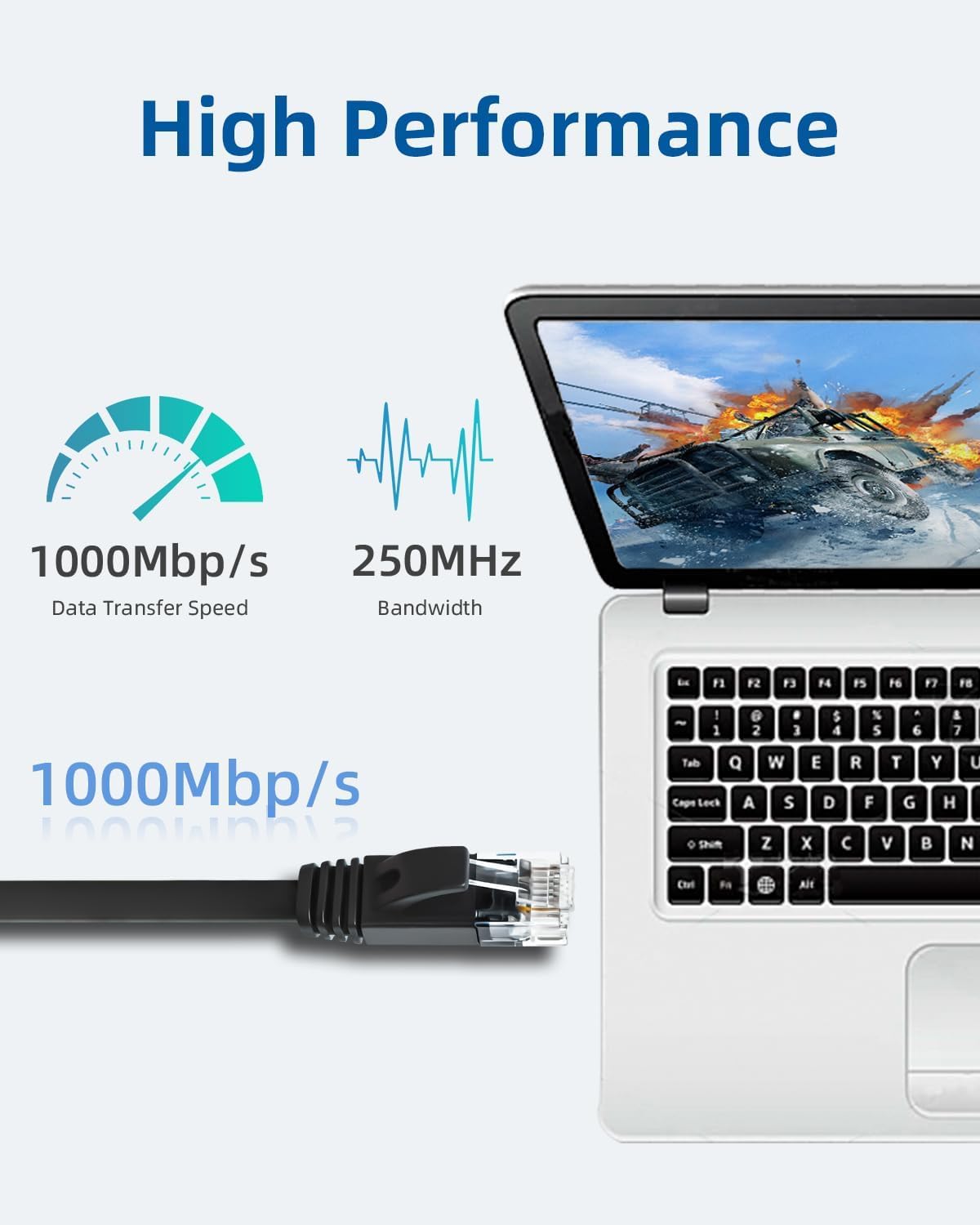 Thumbnail 1 de Yauhody Cat6 STP 0.5m Ethernet cable 12-pack