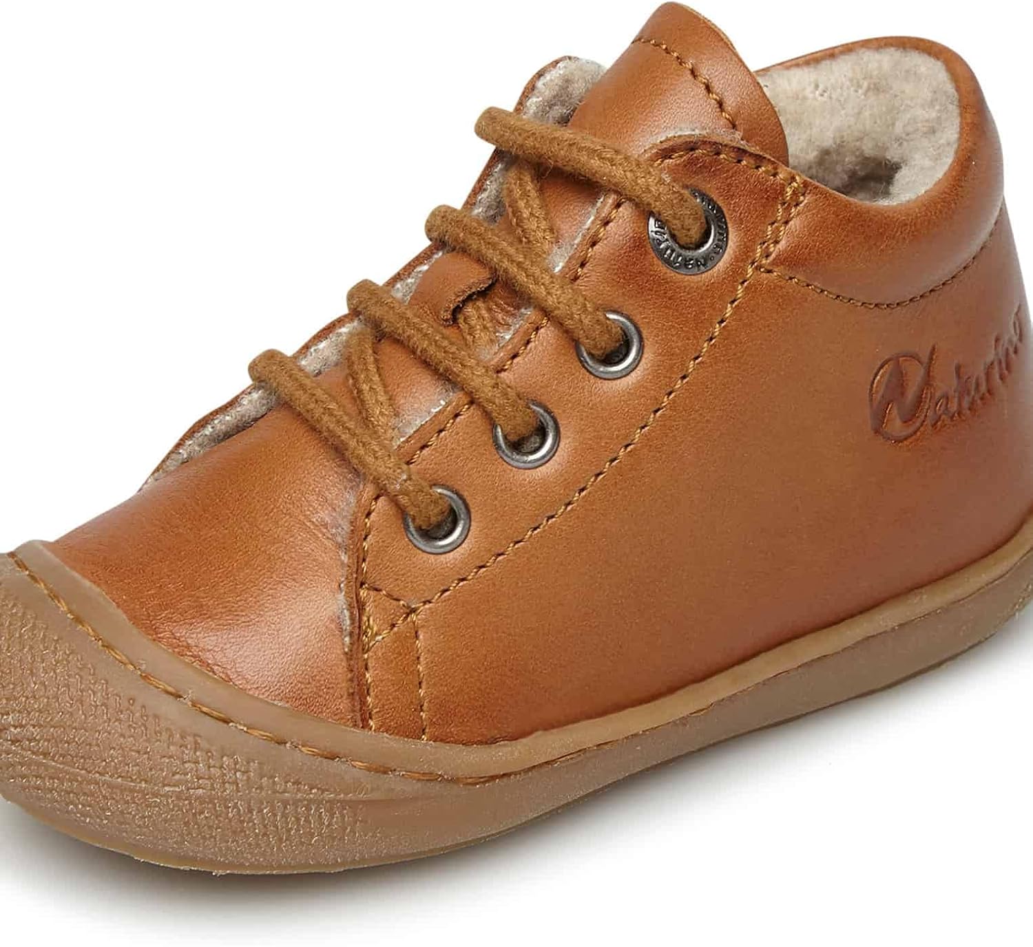 Detalle de Naturino Unisex Kid's Cocoon First Walker Shoe: prima camminata in pelle con interni in lana