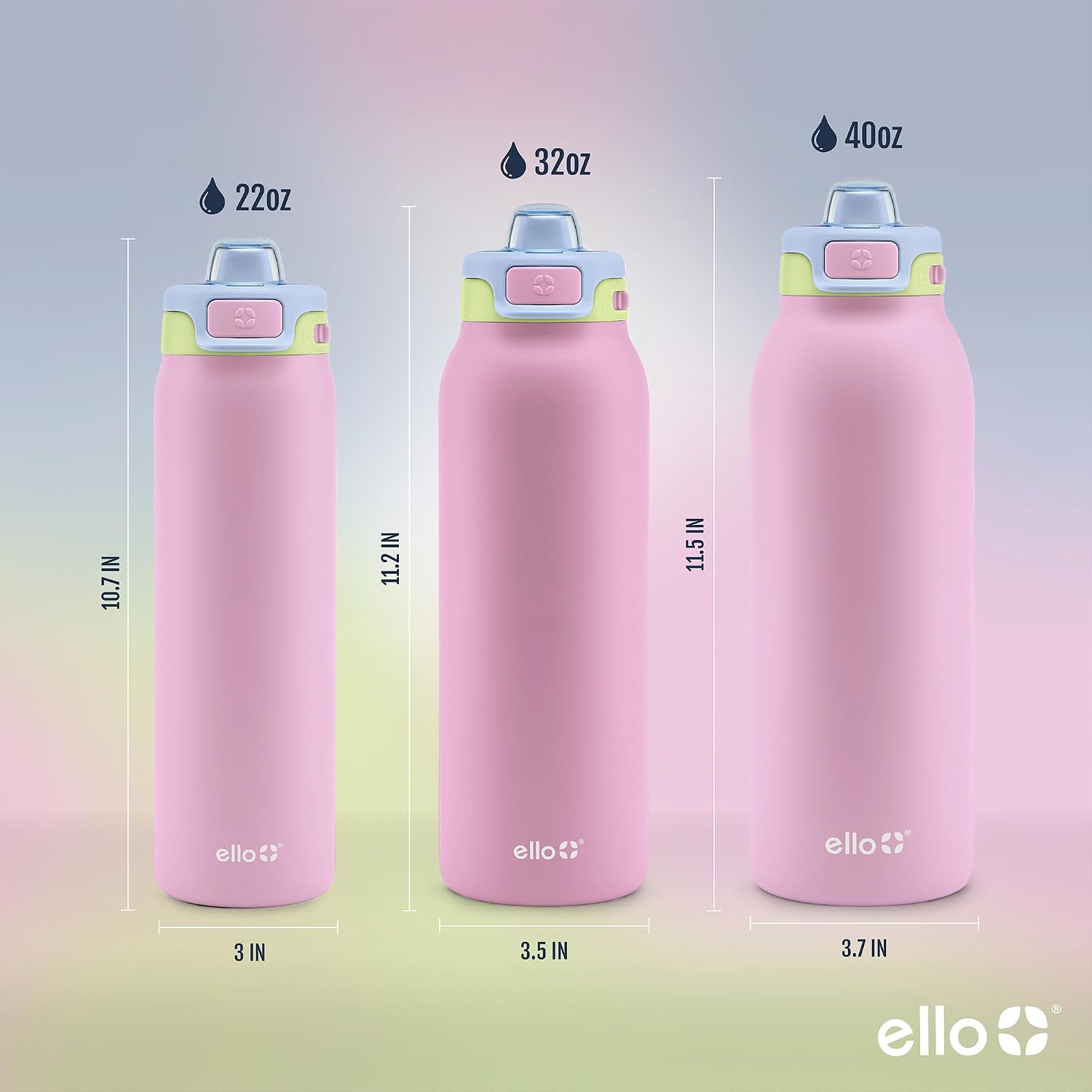 Thumbnail 5 de Ello Pop & Fill Stainless Steel Bottle 32 oz 💧