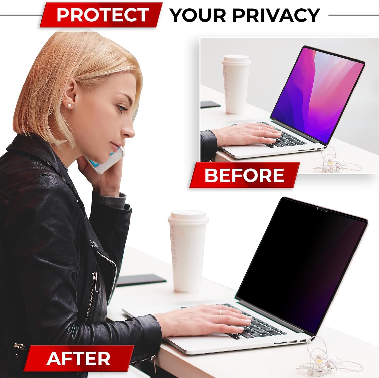 Detalle 2 de SightPro SP-PSM13MP16 Magnetic Privacy Screen for 13.3-inch MacBook Pro