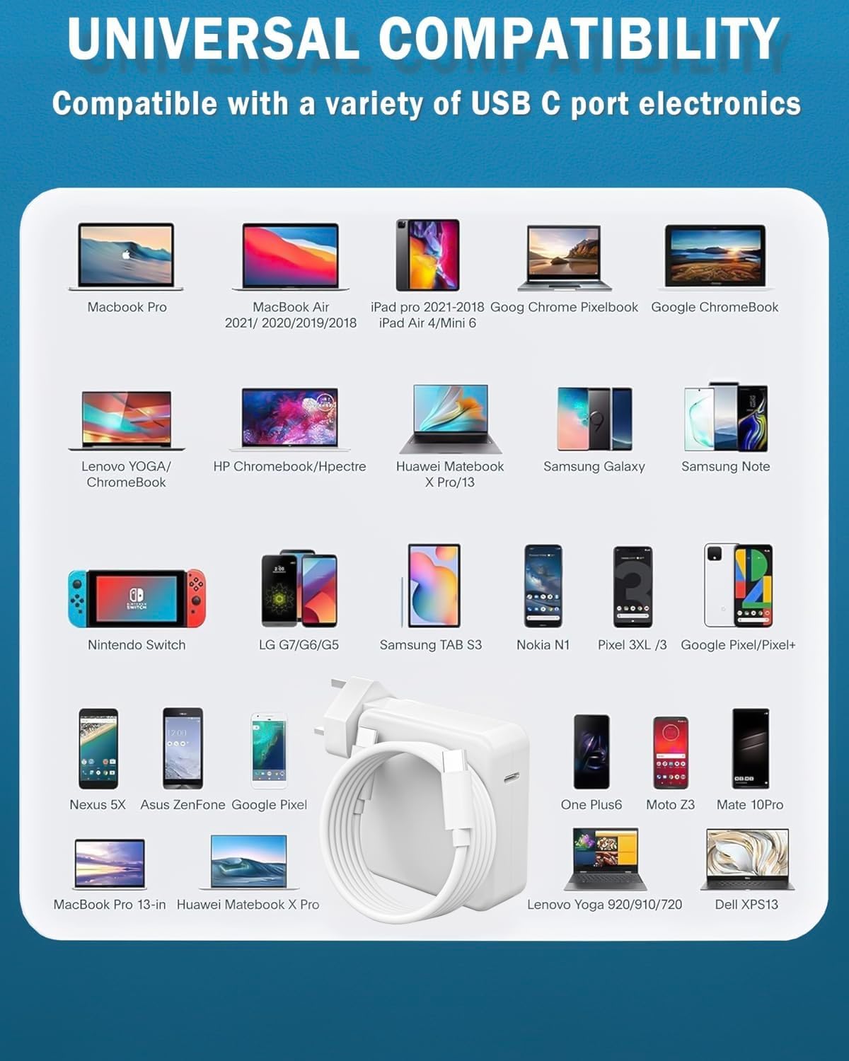 Thumbnail 2 de FUDCOCWN 100W USB‑C Super Fast Charger for MacBook Pro