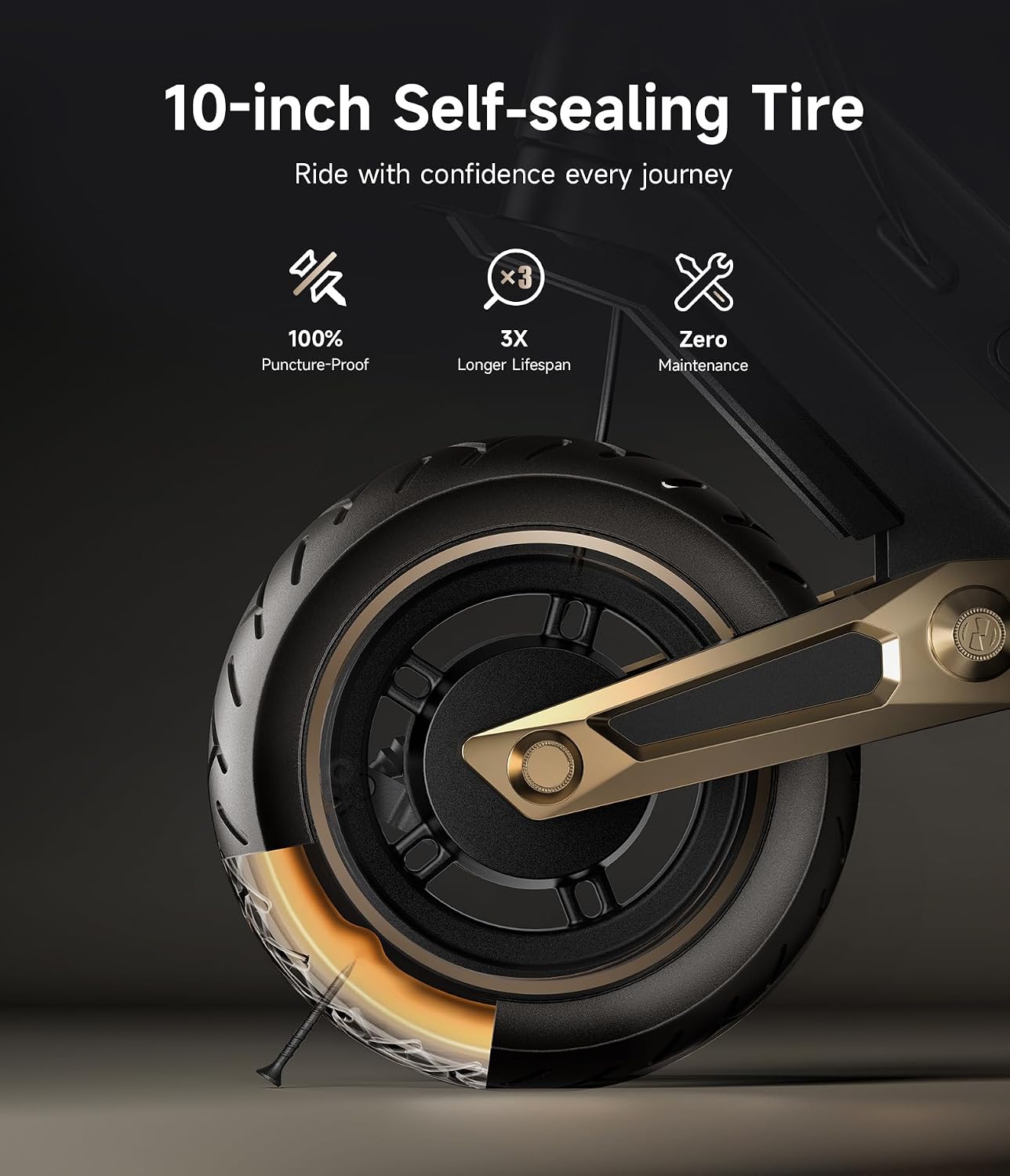 Thumbnail 6 de NAVEE Electric Scooter with 10-Inch Tires