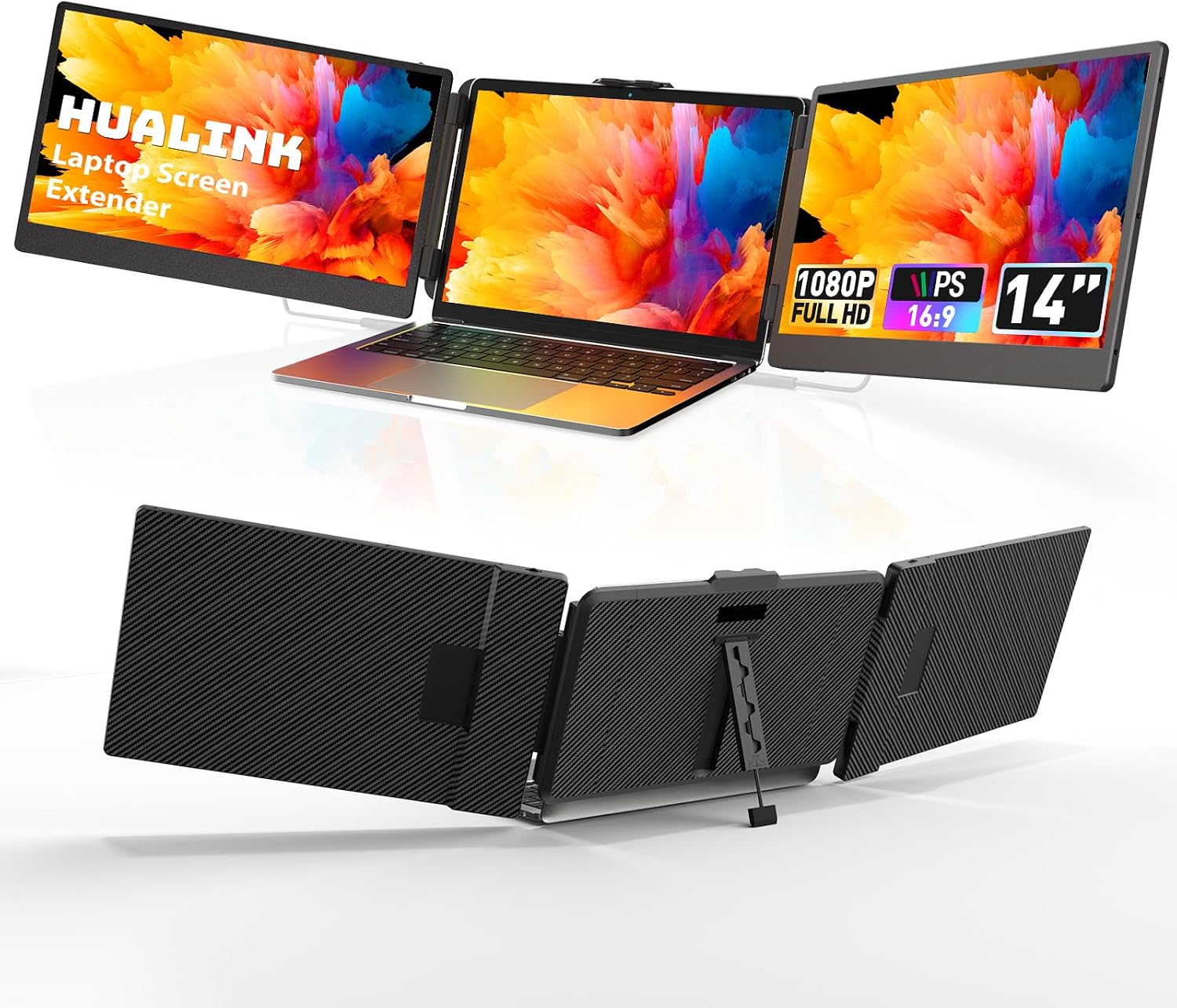 Thumbnail 6 de hualink Laptop Screen Extender 14" FHD 1080P IPS — Dual Screen Portable Monitor for 13.3–17" Laptops