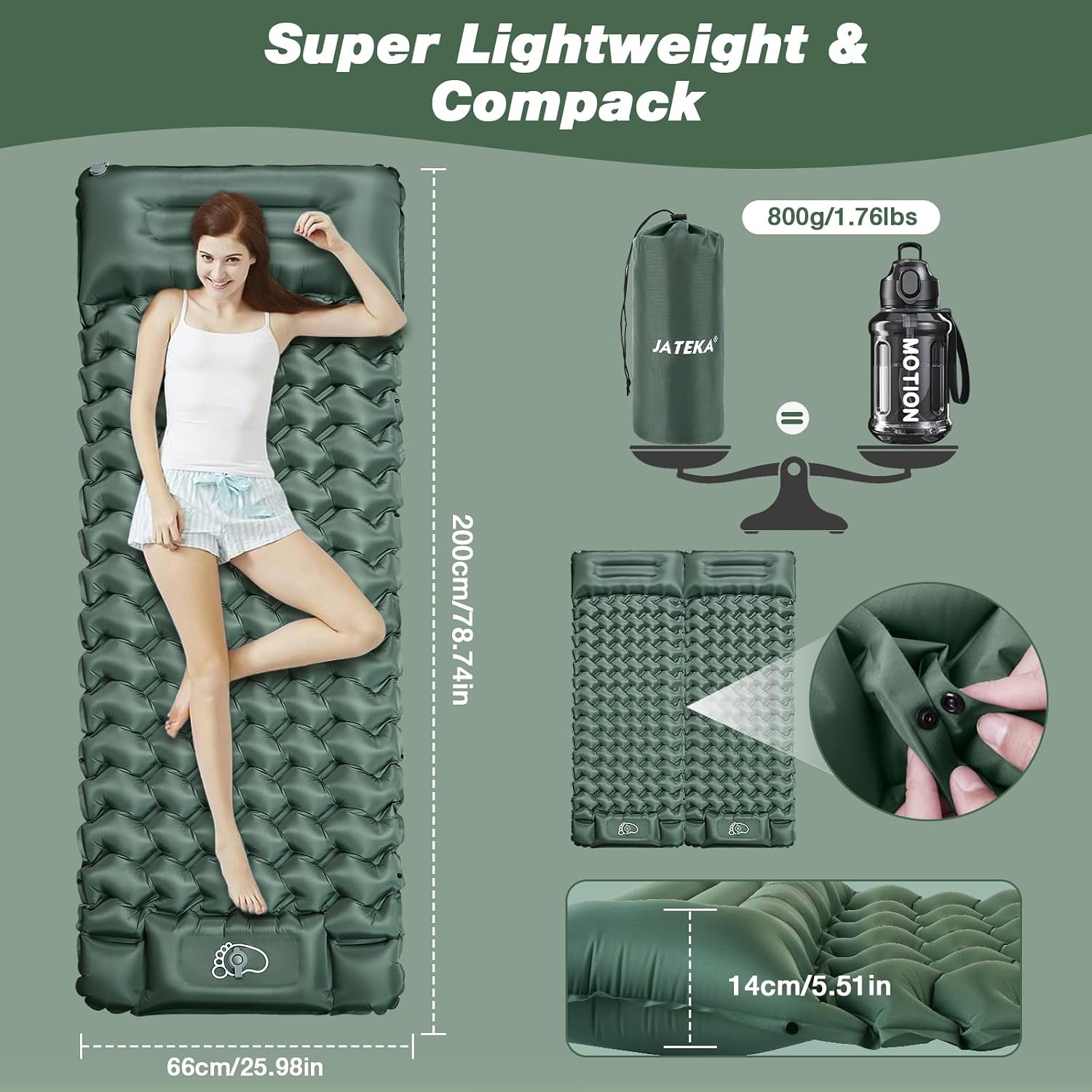 Thumbnail 6 de JATEKA Camping-Isomatte 800 g ultraleicht