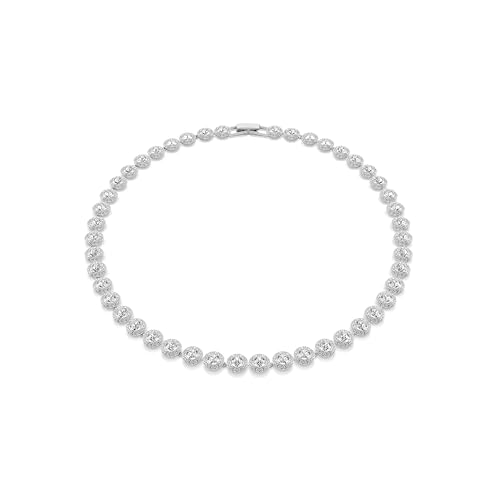 Swarovski Collana Tennis Una Angelic Round, Bianco, Medio - Placcato rodio