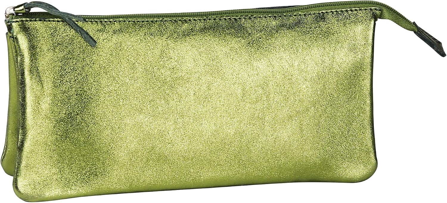 Thumbnail 2 de Clairefontaine 400021C Grande Trousse Scolaire 2 compartiments – Véritable Cuir d’Agneau, 22x11 cm