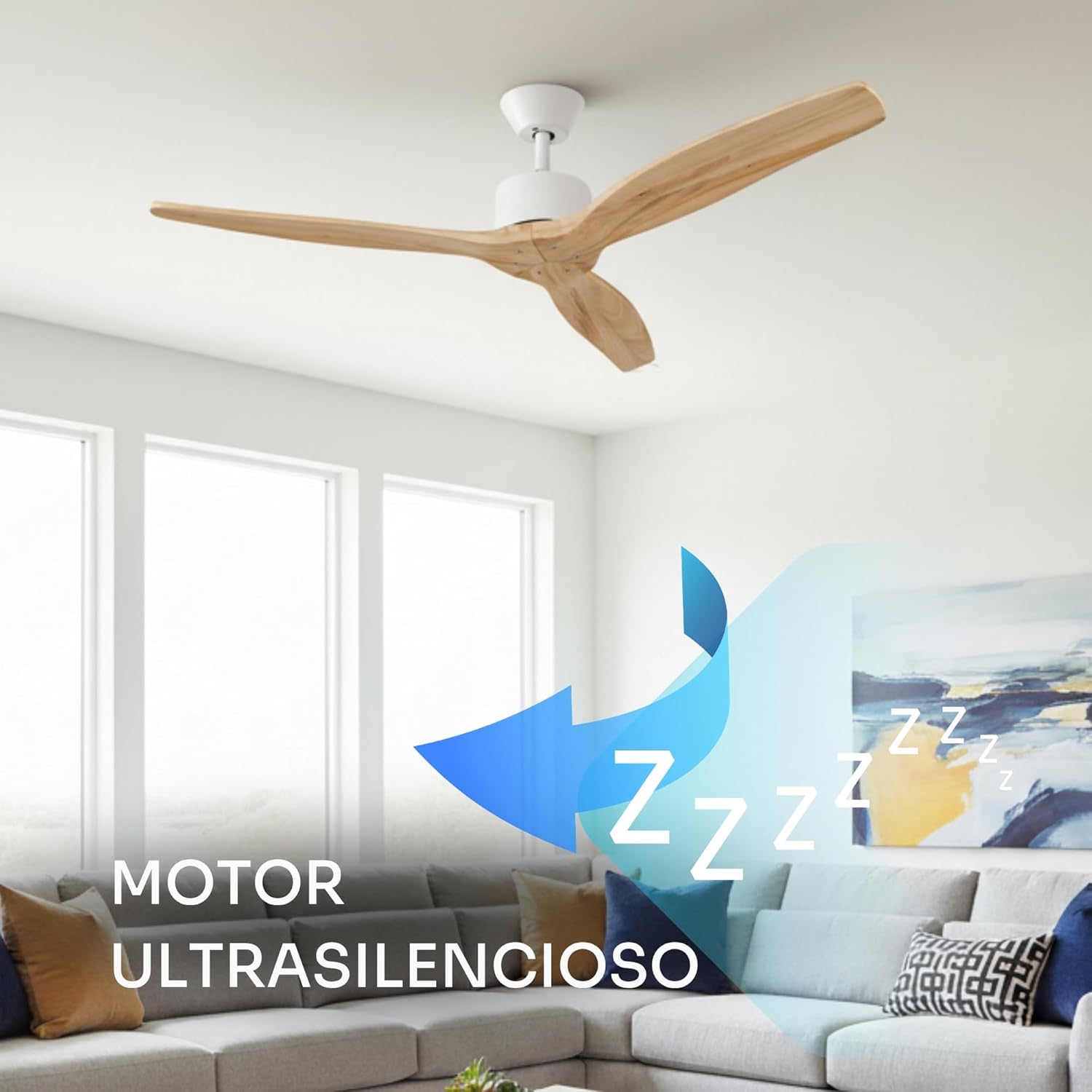 Thumbnail 4 de Mellerware Ventilador de Techo DC 30W con Mando y Luz🌬