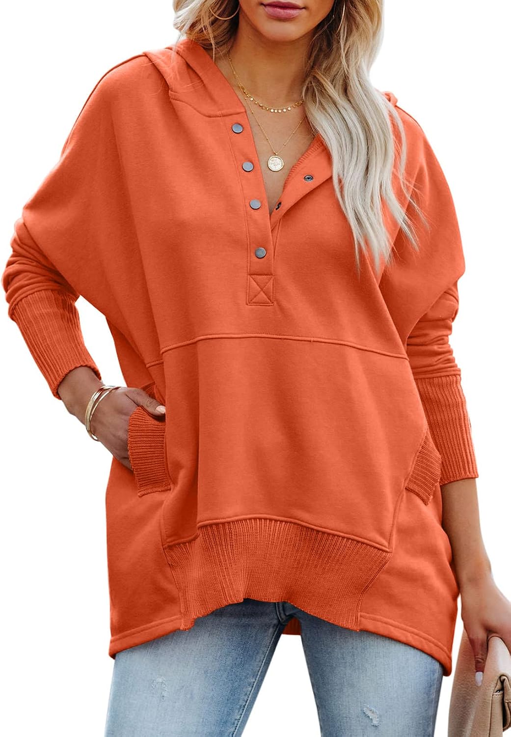 Thumbnail 6 de PRETTYGARDEN Long Sleeve Half Zip Pullover