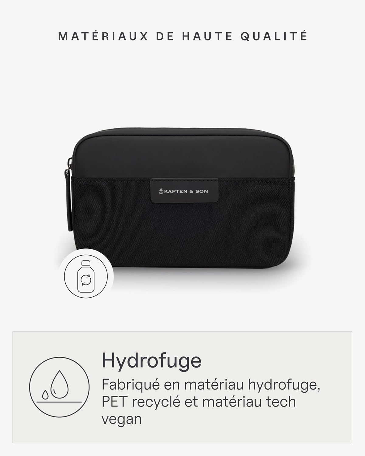 Thumbnail 6 de Kapten & Son Sac Banane Bergen All Black 0,8 L – Porté croisé élégant et pratique