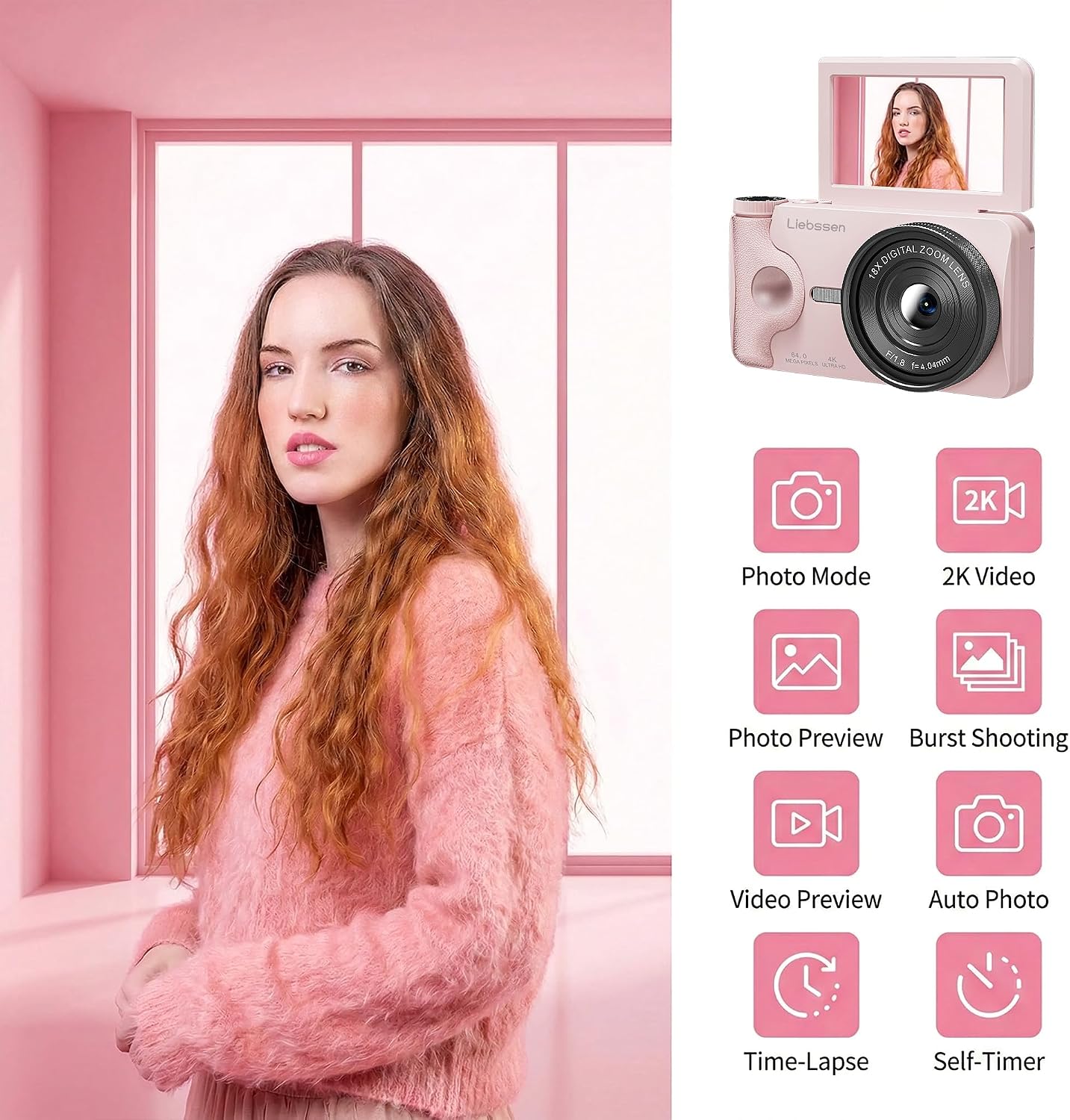 Thumbnail 4 de 4K Digital Camera with 64MP Autofocus and 180° Flip Screen – A practical pick for beginners and social creators