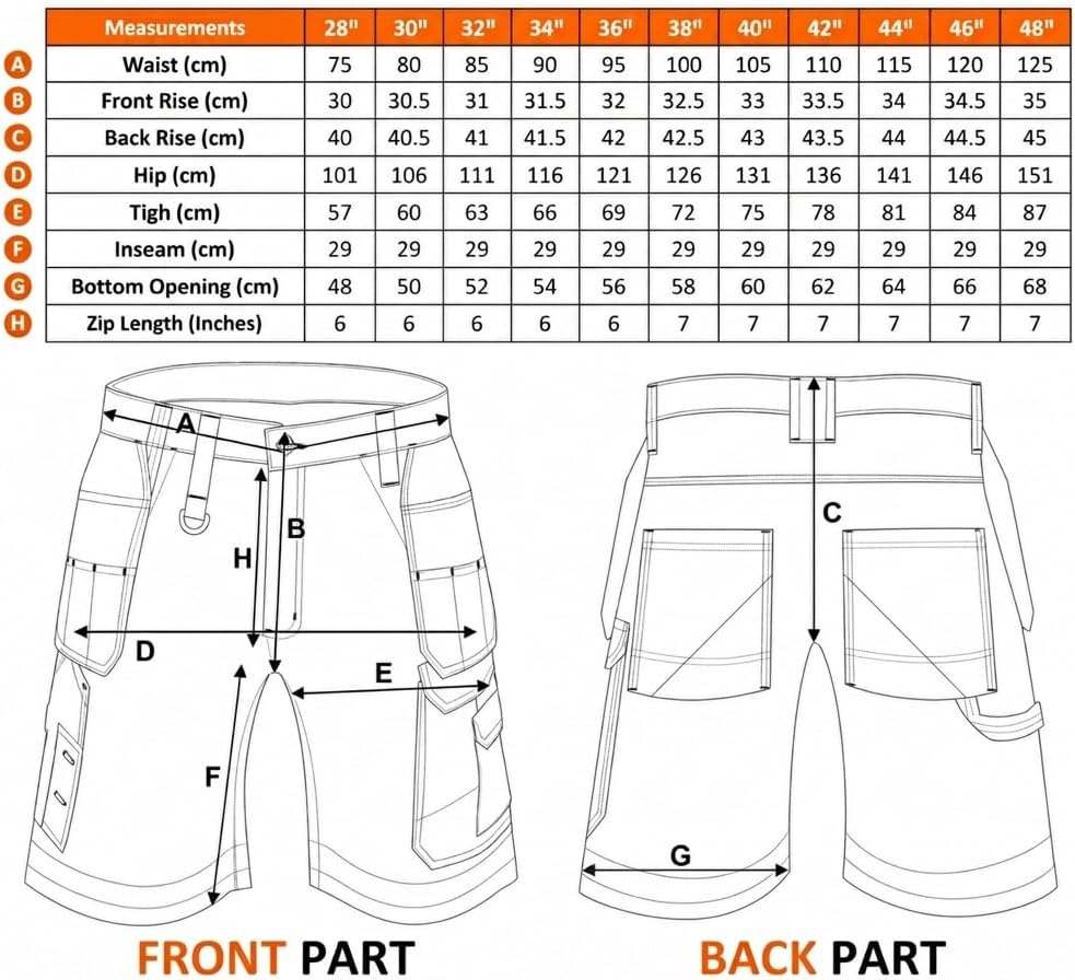 Thumbnail 6 de WrightFits Men Holster Work Shorts – Heavy Duty Cargo Shorts for Builders