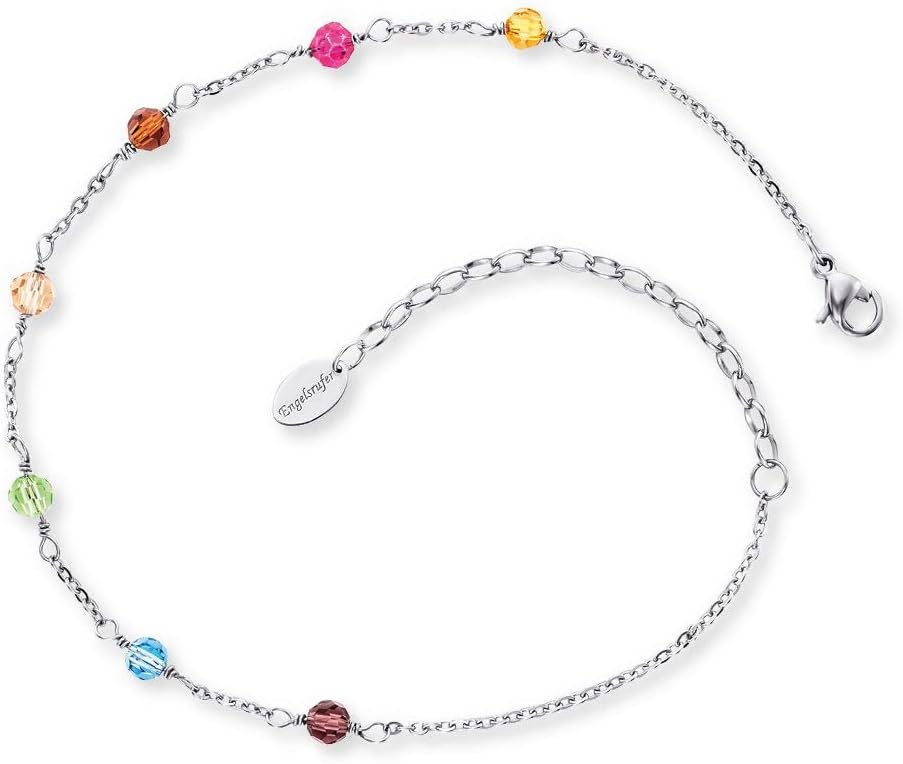 Thumbnail 6 de Engelsrufer Fußkettchen Damen – Perlen oder Zirkonia, 925er Silber rhodiniert oder Edelstahl, verstellbar