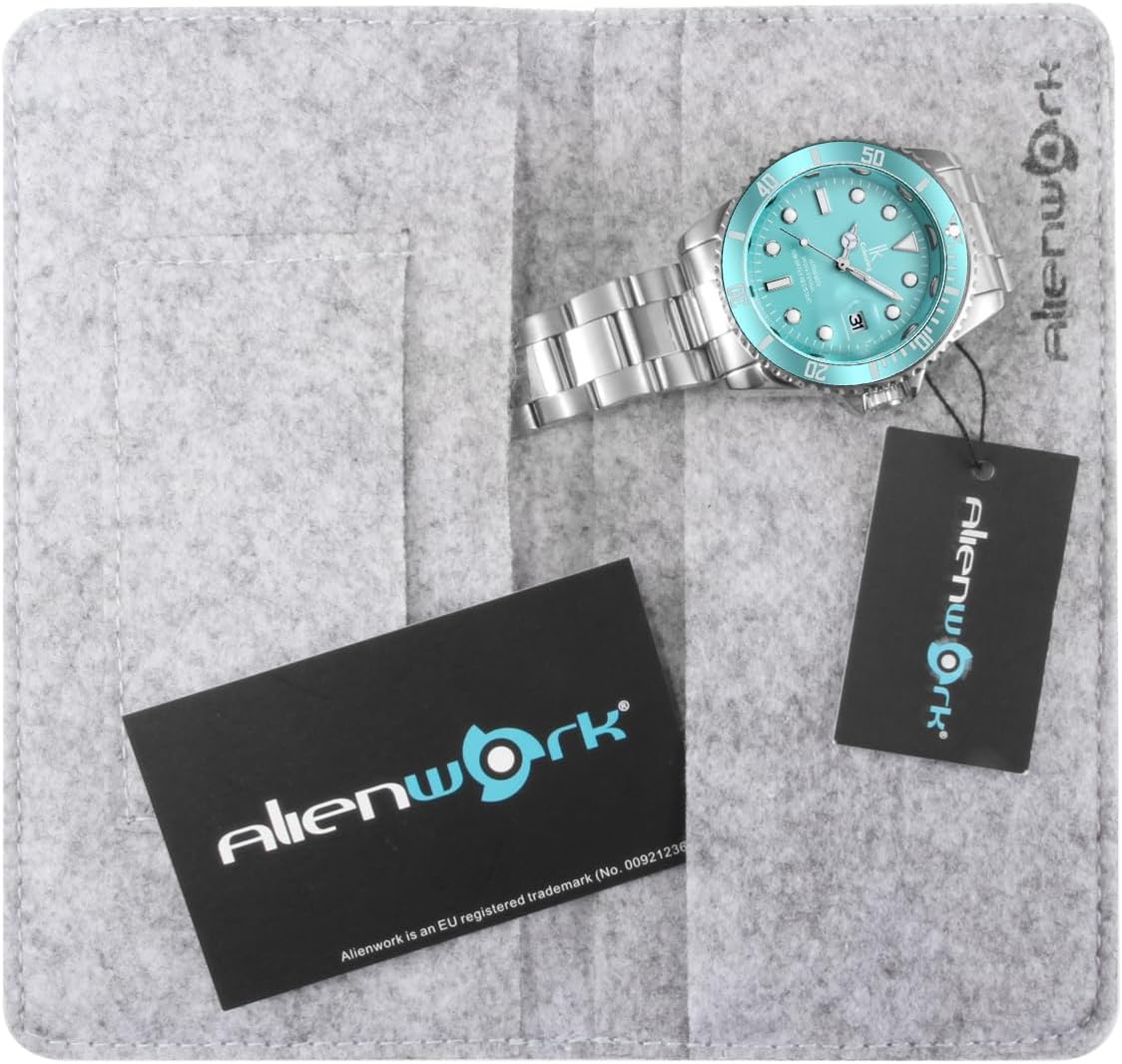 Thumbnail 5 de Alienwork IK Montre Hommes Femmes Calendrier Bracelet Métal