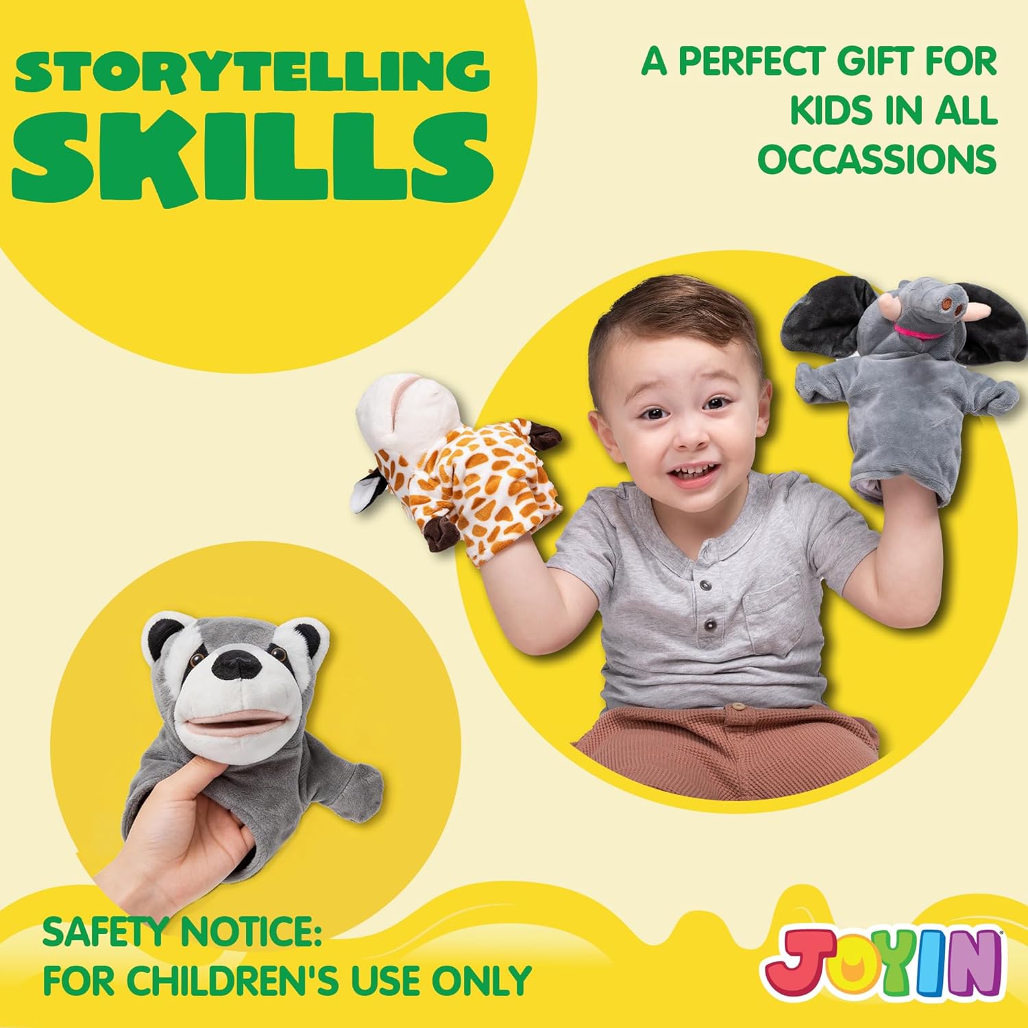 Thumbnail 2 de JOYIN 6er Tier-Handpuppenset 22,9 cm