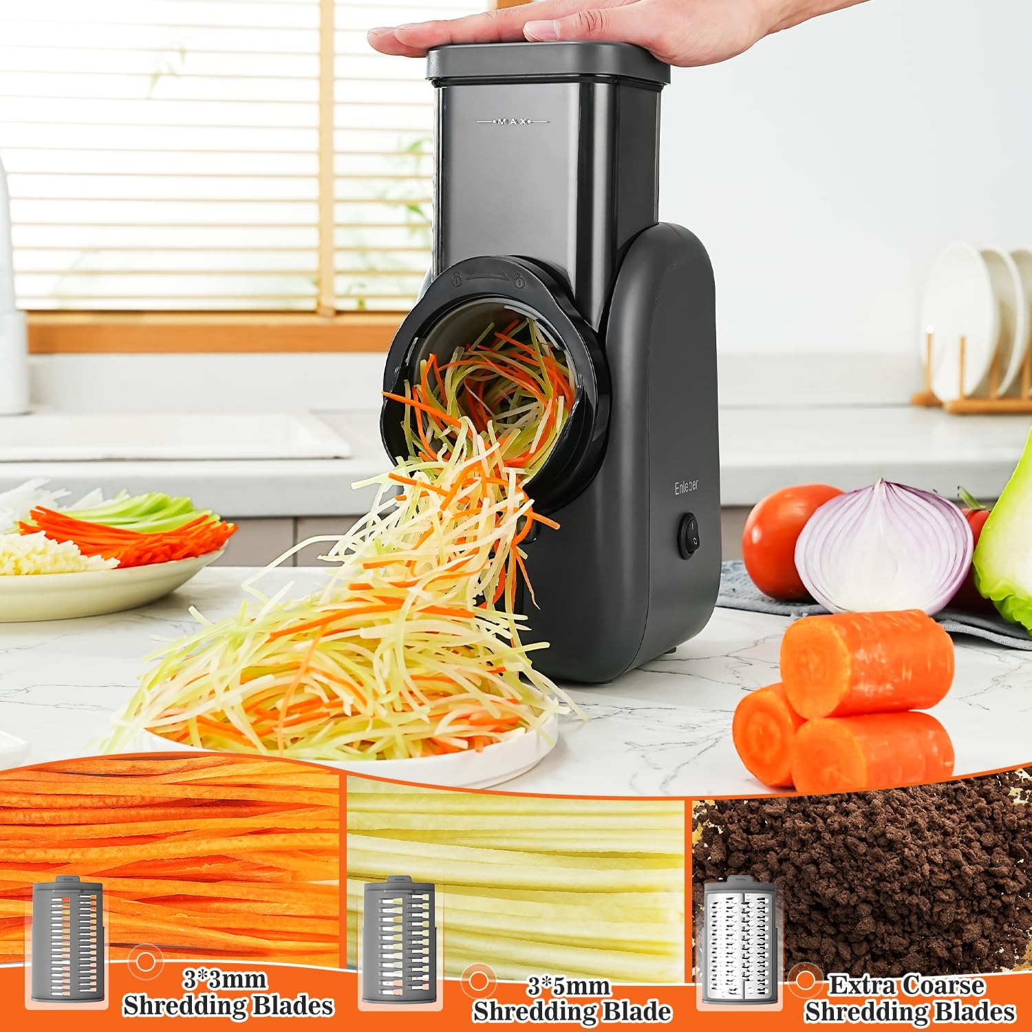 Thumbnail 3 de Electric Cheese Grater Multi Grater 1L 🧀