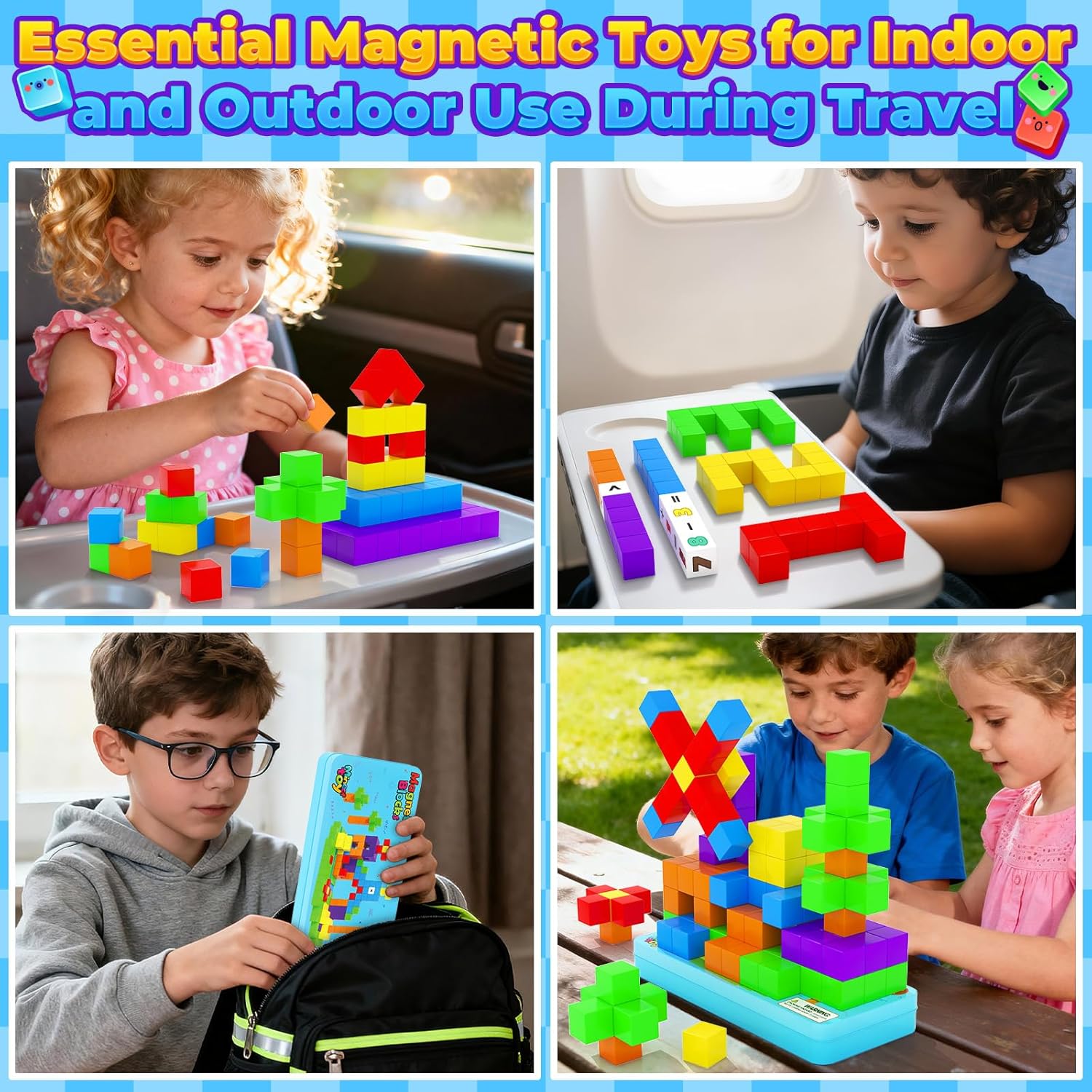 Thumbnail 4 de Minecftoy Magnetic Blocks Mini Travel Essentials Set