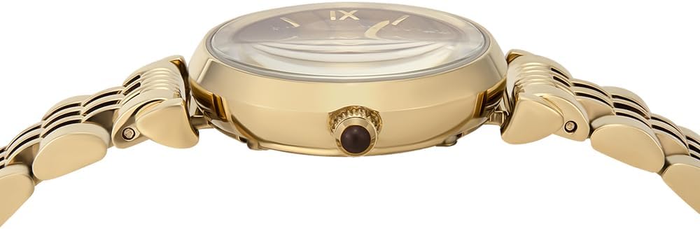 Detalle de Emporio Armani Armbanduhr mitgoldfarbenem Edelstahlgehäuse – 28 mm, Quarz, 3 ATM