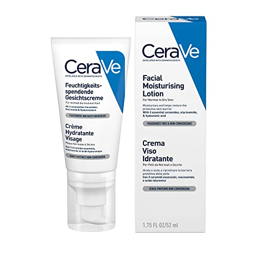 Detalle 2 de CeraVe Crema Viso Idratante Notte per Pelli Normali a Secche, 50 ml