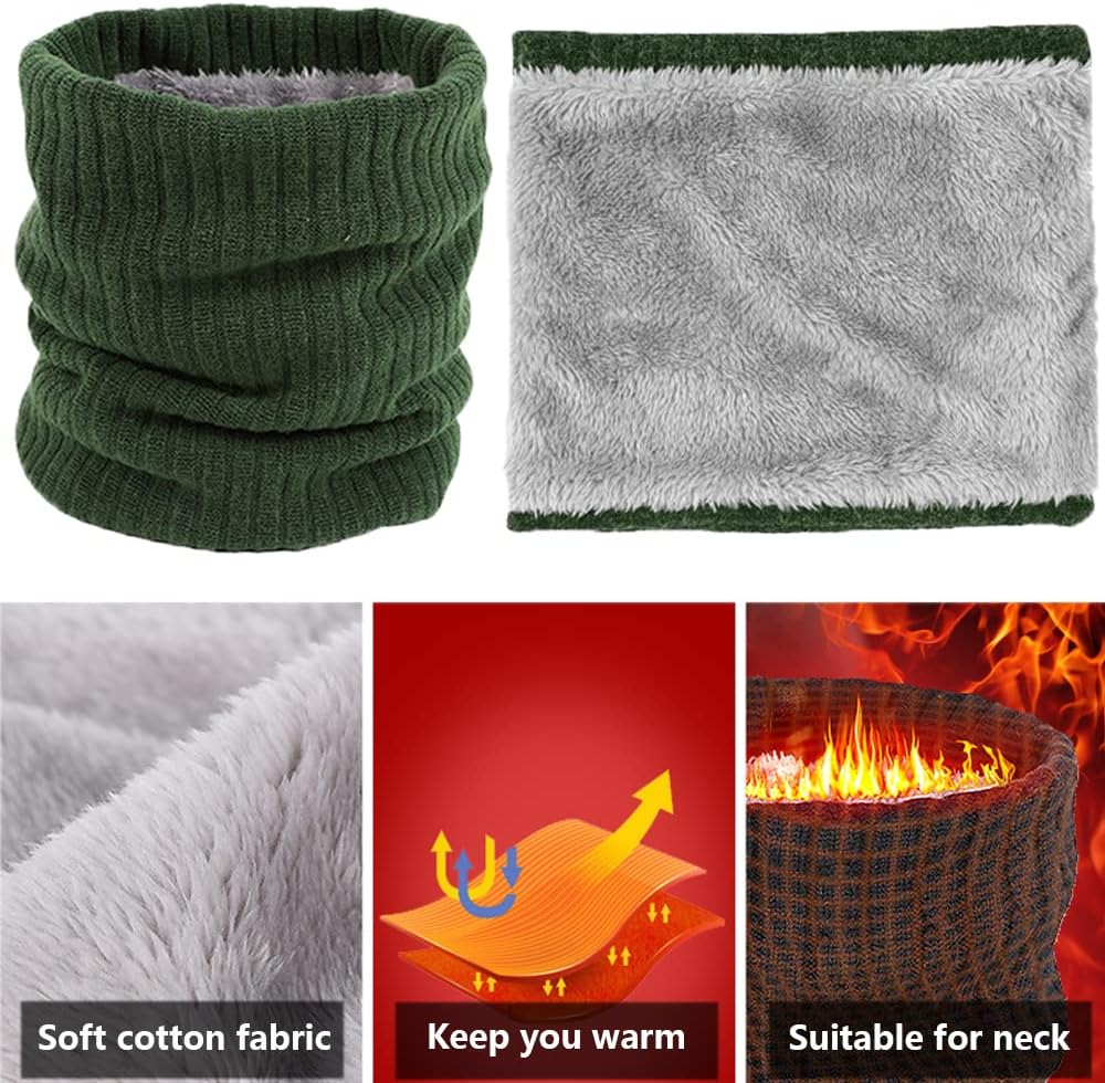 Detalle de ehsbuy Fleece Neck Warmer 2‑Layer Snood