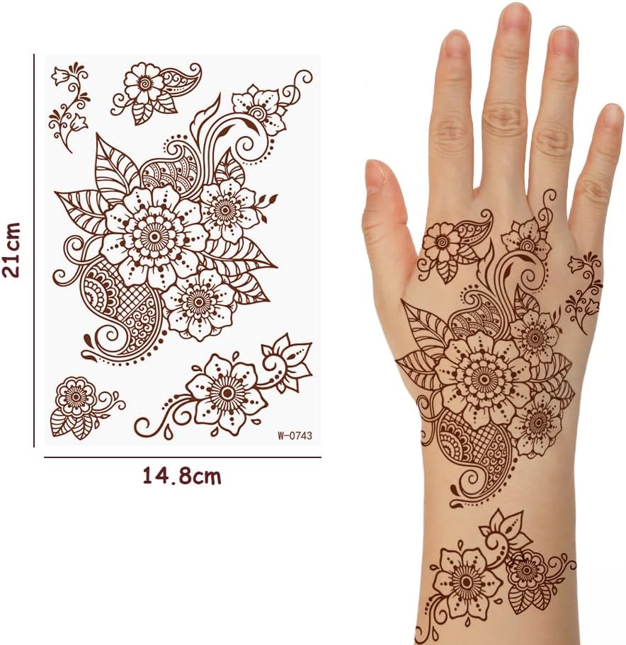 Thumbnail 1 de URAQT Pegatinas Tatuajes Temporales 12 hojas