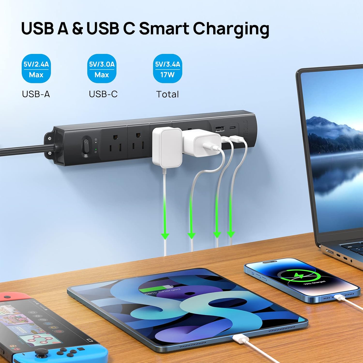 Detalle 2 de TROND Power Bar with 2 USB-C Ports