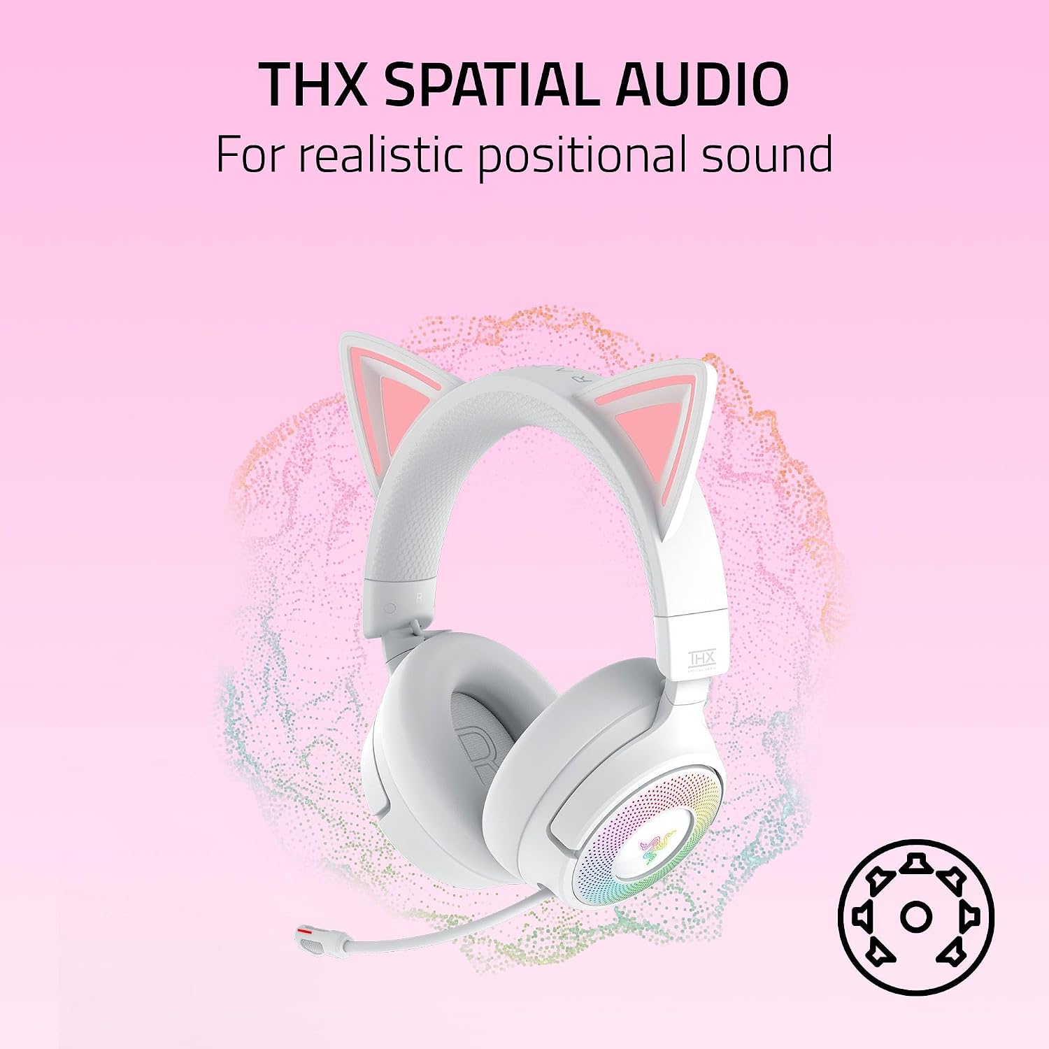 Thumbnail 5 de Razer Kraken Kitty V3 Pro Wireless RGB Gaming Headset with THX Spatial Audio