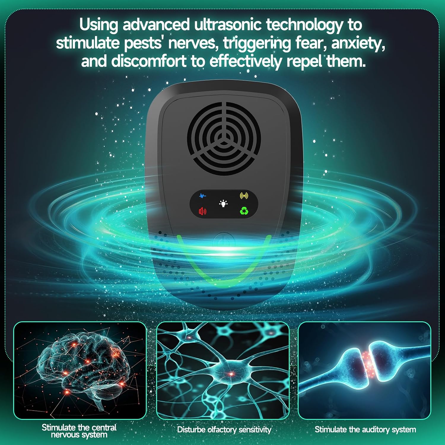 Thumbnail 2 de Gecool 6-Pack Ultrasonic Pest Repeller with 4 Modes for Whole-Home Protection